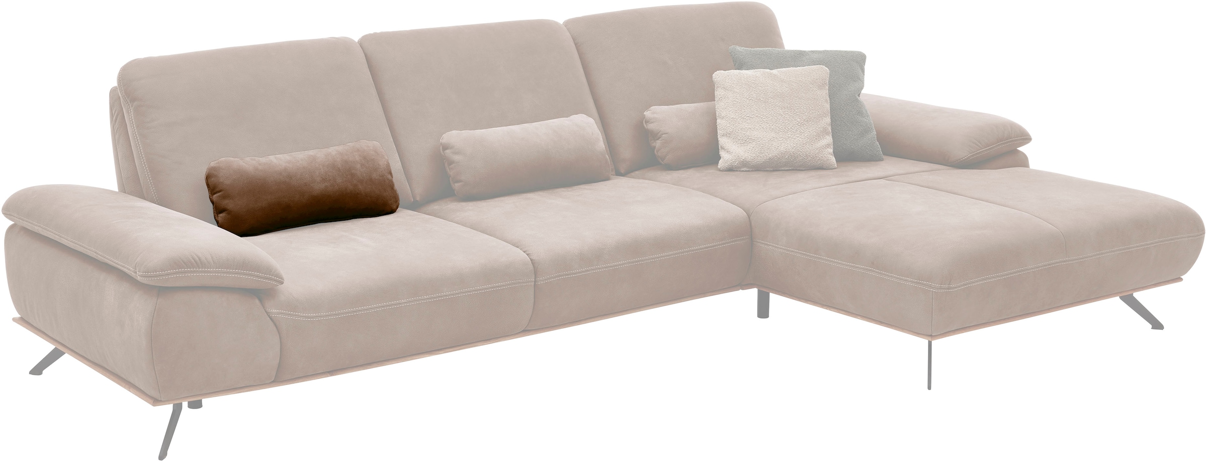 Die PlanBar Dekokissen »PN-EM18063 Nierenkissen bestehend aus 1 Stk.« hochwertiges Nubuk-Anilin-Leder