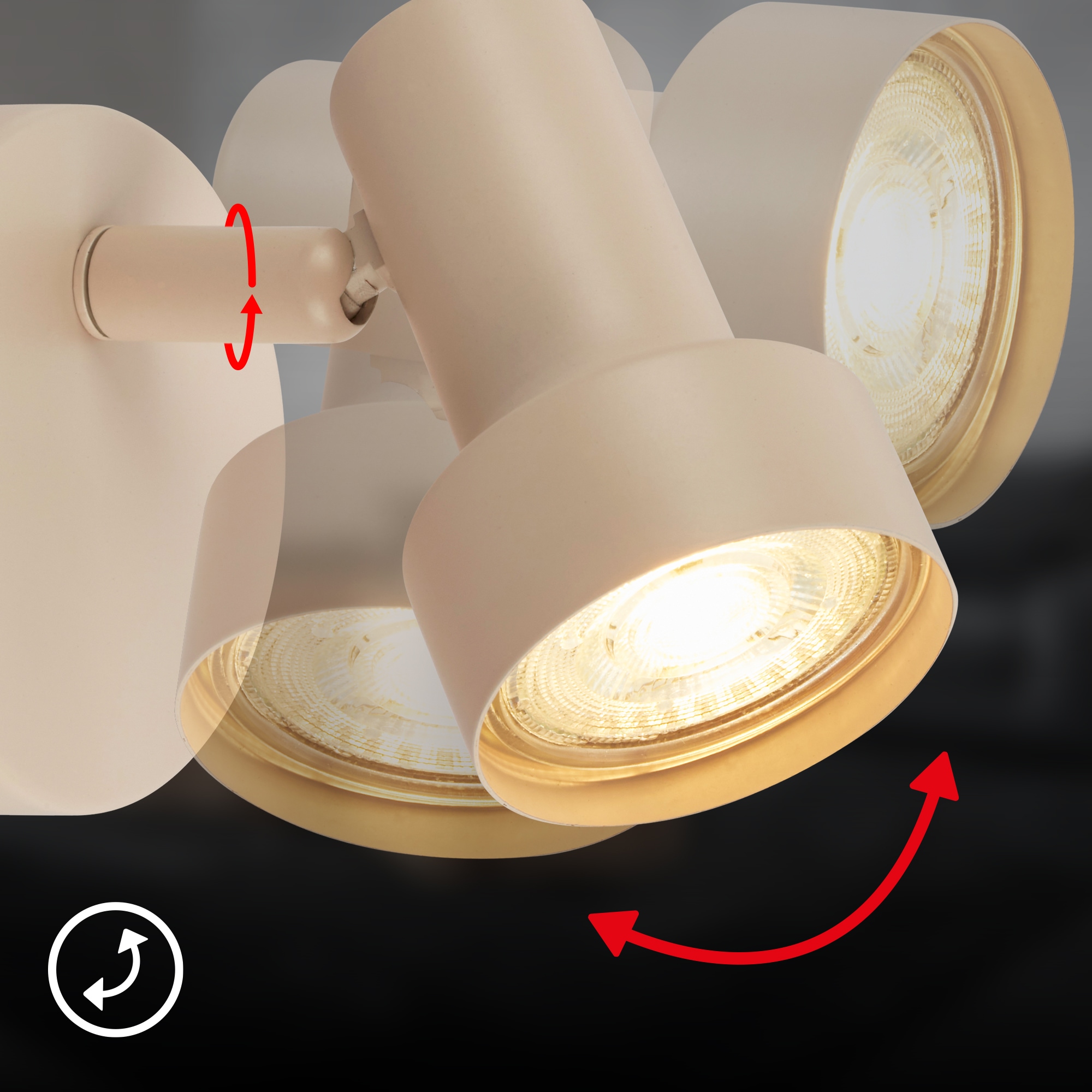 Briloner Leuchten LED Deckenspot »TAPP« GU10 1 Stk. 8x10,5 cm, Wohnzimmer, Schlafzimmer, Flur, Büro