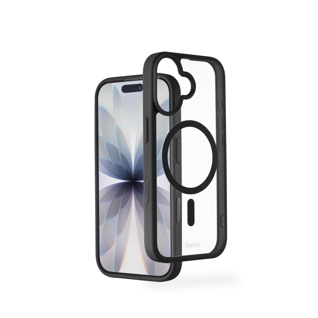 Hama Smartphone-Hülle »Handyhülle für Apple iPhone 17, magnetisch, Apple MagSafe, Qi2« Apple iPhone 17 Wireless Charging, passgenaue Anti-Rutsch-Oberfläche, transparent