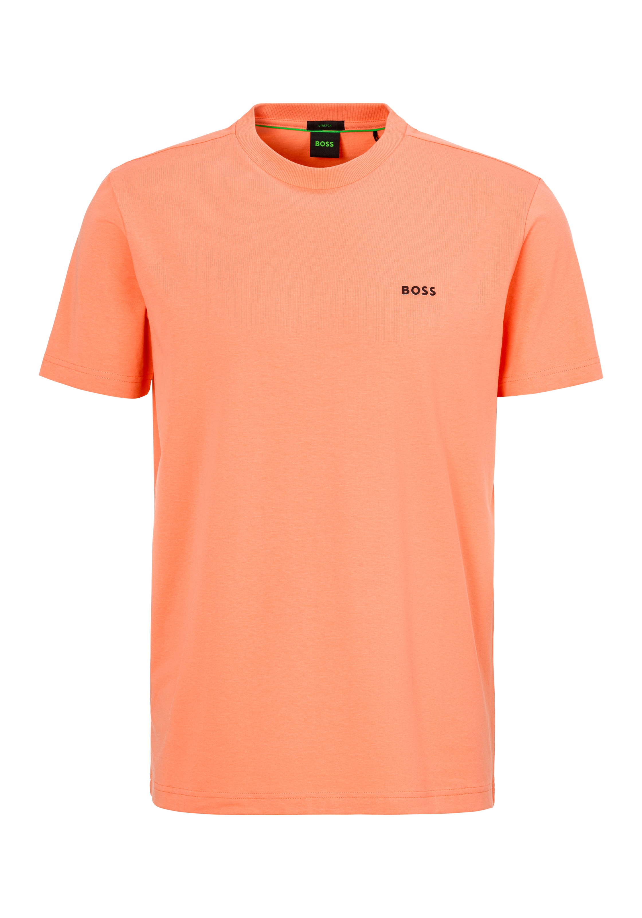 BOSS GREEN Rundhalsshirt »Tee«, mit gummiertem Kontrast-Logo