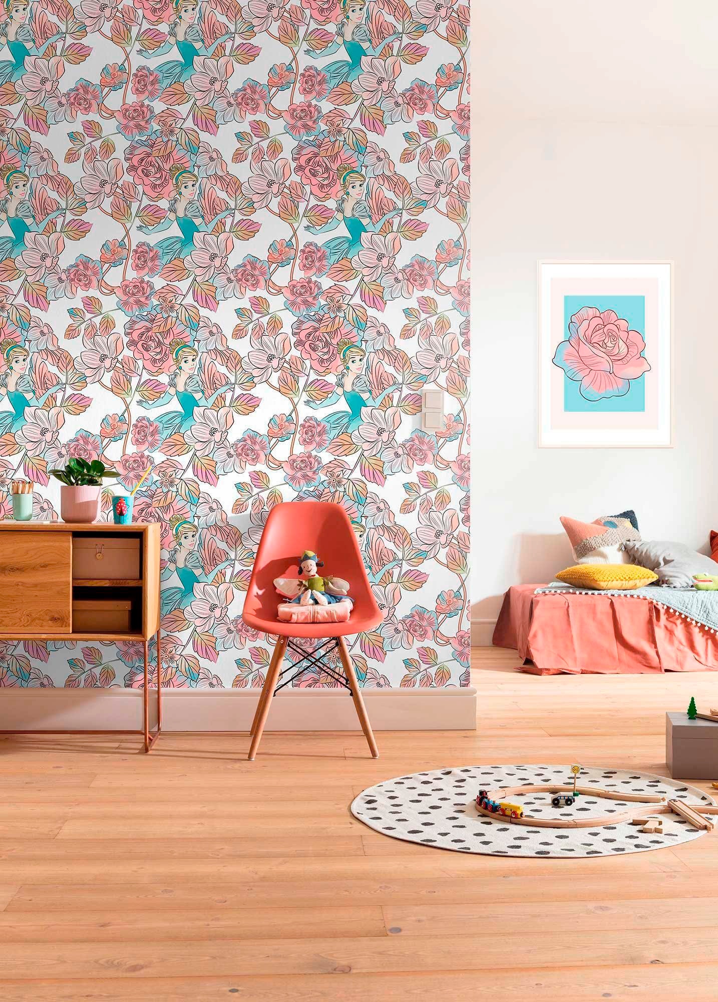 Komar Vliestapete »Digitaldruck Vlies - Cinderella Blossom - Größe 200 x 280 cm«, bedruckt, Kinderzimmer