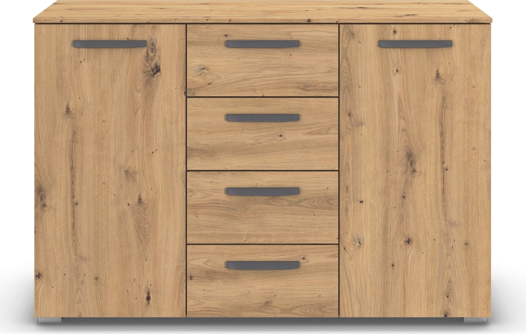 rauch Kombikommode »Sideboard Schubladenkommode OTELI mit Dekor- und Hochglanzfront« Breite 120 cm inkl. Soft-Close-Funktion,  vier große Schubladen und 2 Türen, mit 4 Einlegeböden MADE IN GERMANY