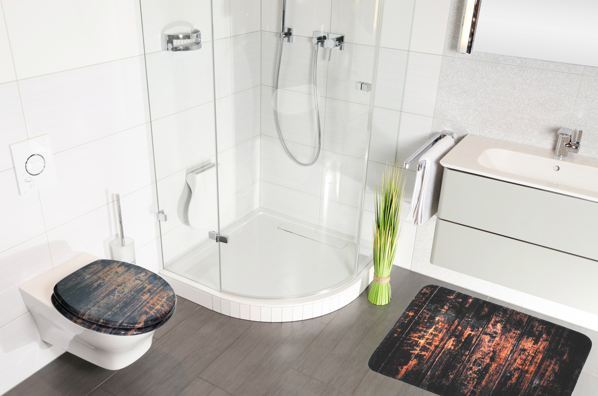 Sanilo Badaccessoire-Set "Vintage" bestehend aus WC-Sitz, Badteppich und Wa günstig online kaufen