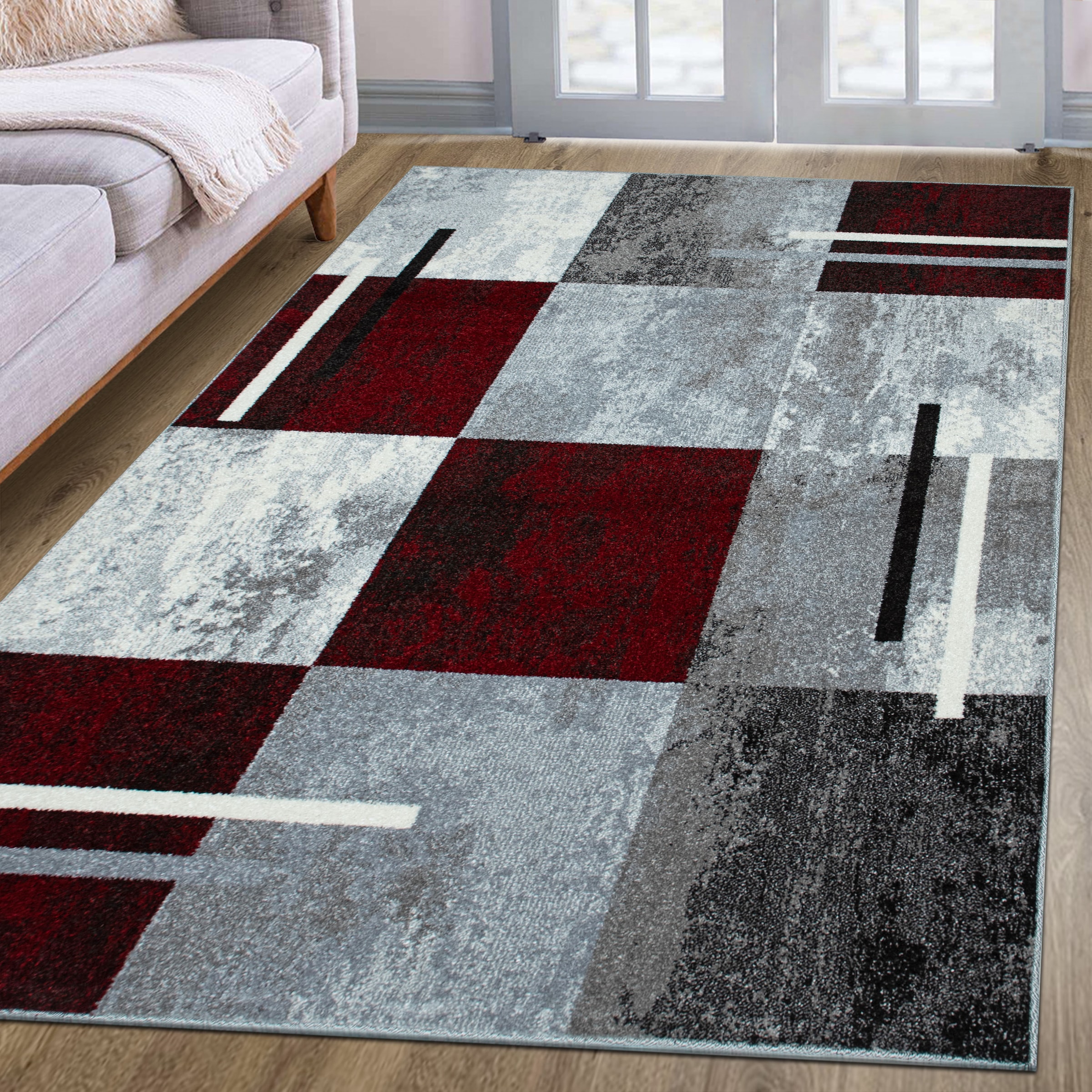 OTTO home Teppich »Cube, Karo Muster mit 3D-Design« rechteckig 9 mm Höhe Kasten, geometrisch, Patchwork, Wohnzimmer, Schlafzimmer