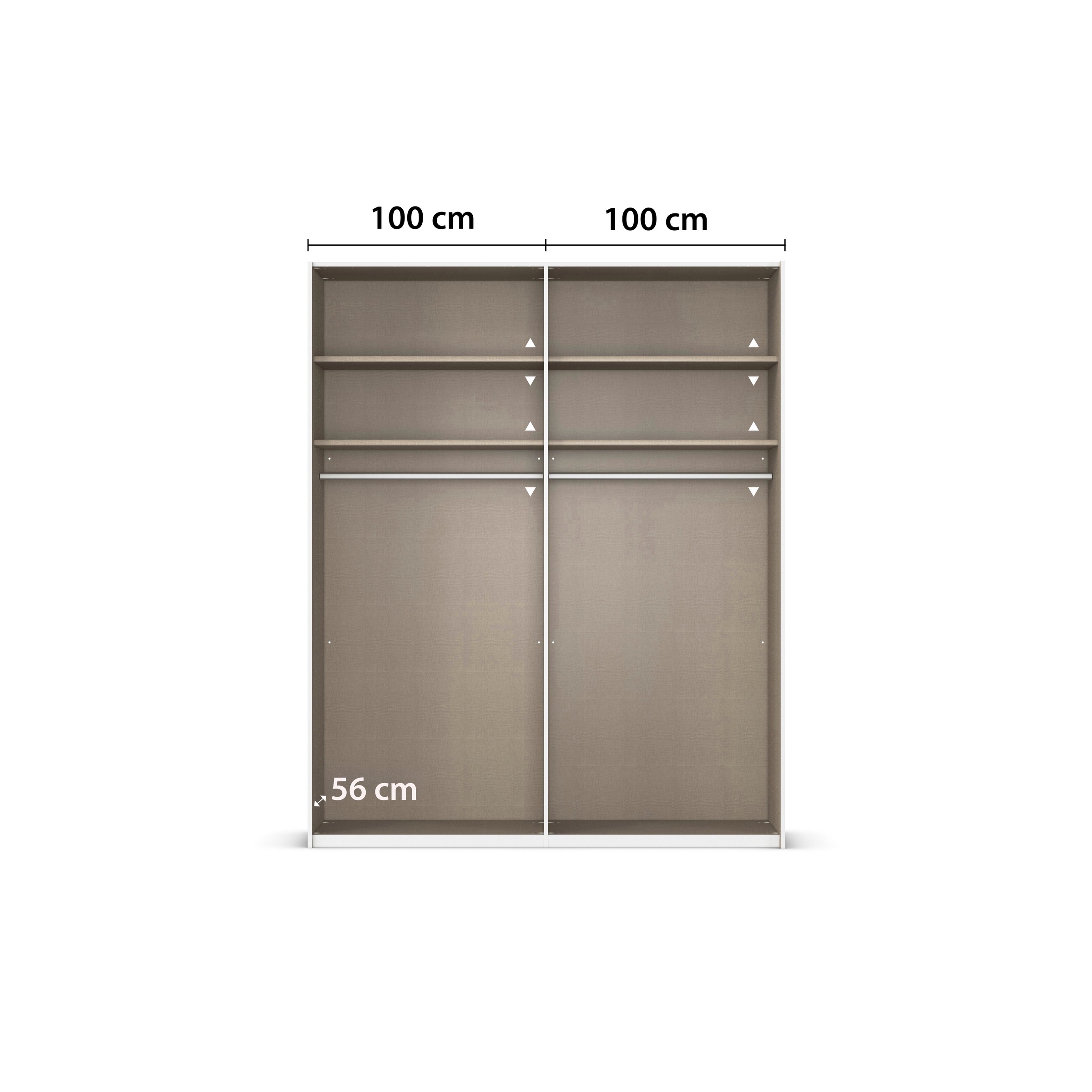 LeGer Home by Lena Gercke Kleiderschrank »Schrank Garderobe Ankleide Schlafzimmer Flur Serina«, (in 3 verschiedenen Ausstattungen BASIC/CLASSIC/PREMIUM), in 6 Breiten (101 - 401 cm) mit Front Glas oder Dekor MADE IN GERMANY