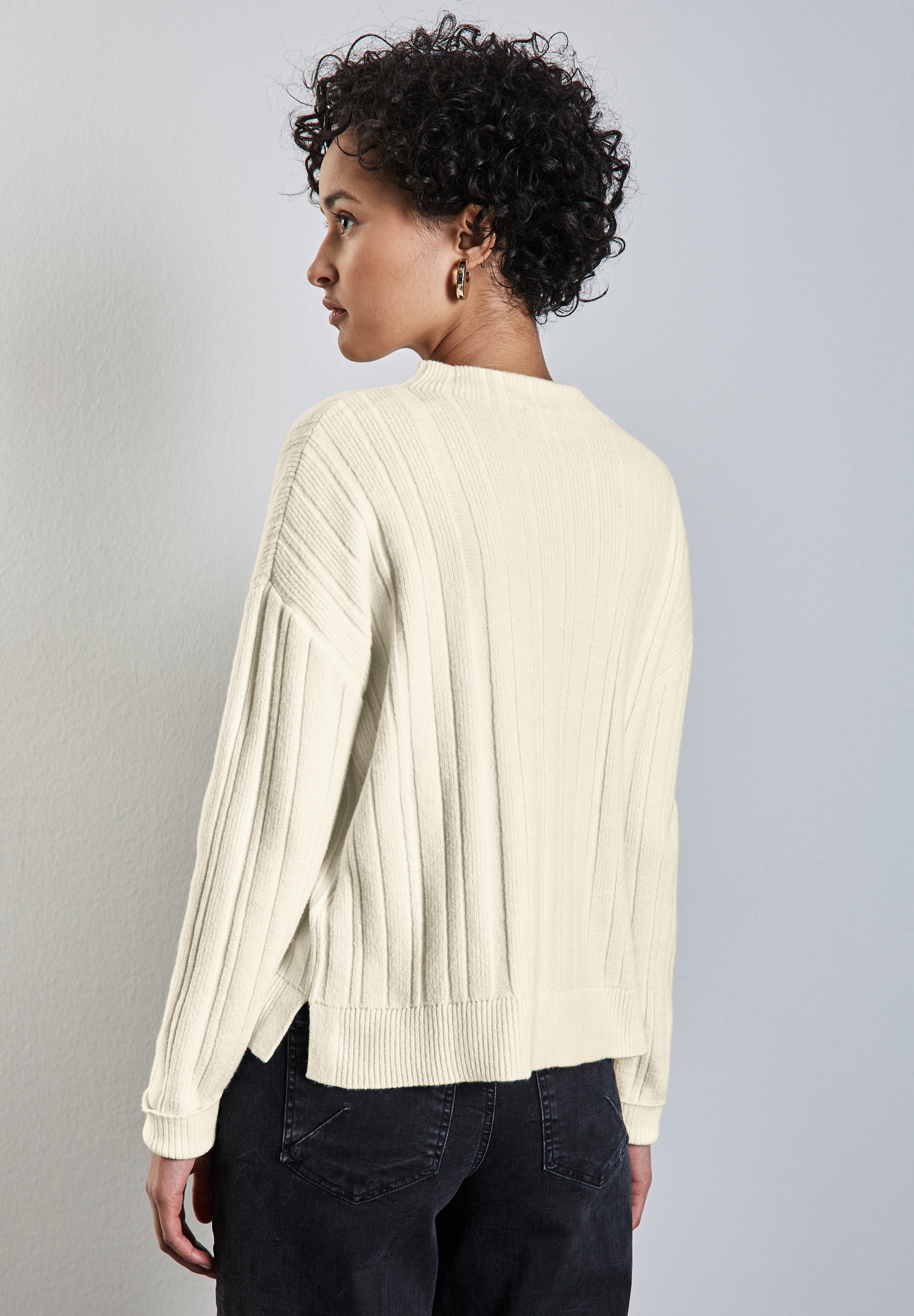 STREET ONE Strickpullover, aus softem Materialmix
