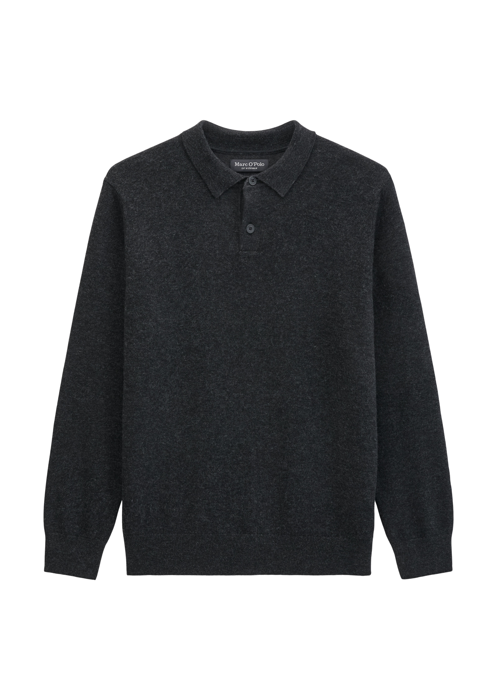Marc O'Polo Langarm-Poloshirt »aus softem Bio-Bauwoll-Schurwoll-Mix«