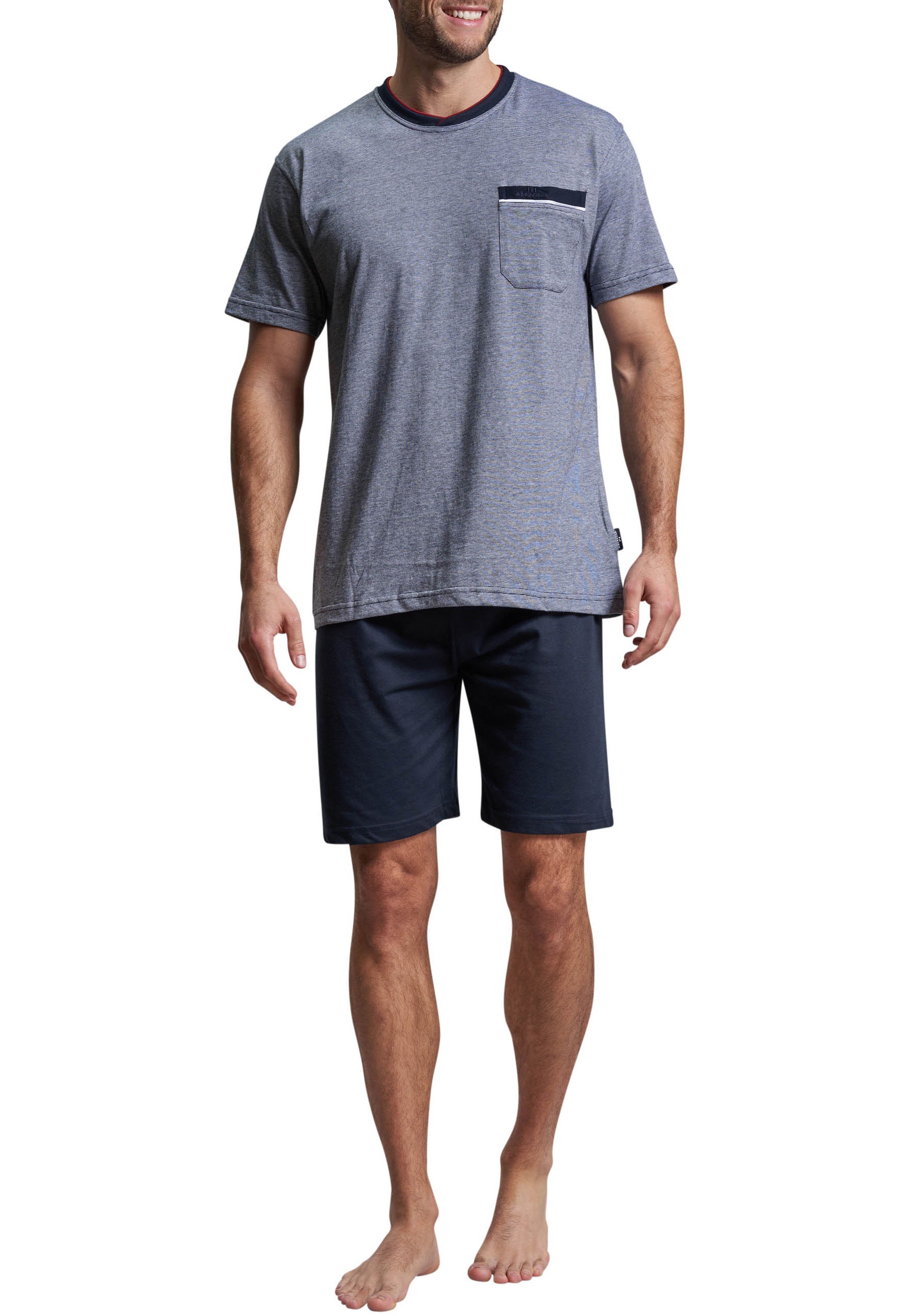 GÖTZBURG Shorty "Upper West", (2 tlg.), Kurzarm, Rundhalsausschnitt, kurze günstig online kaufen