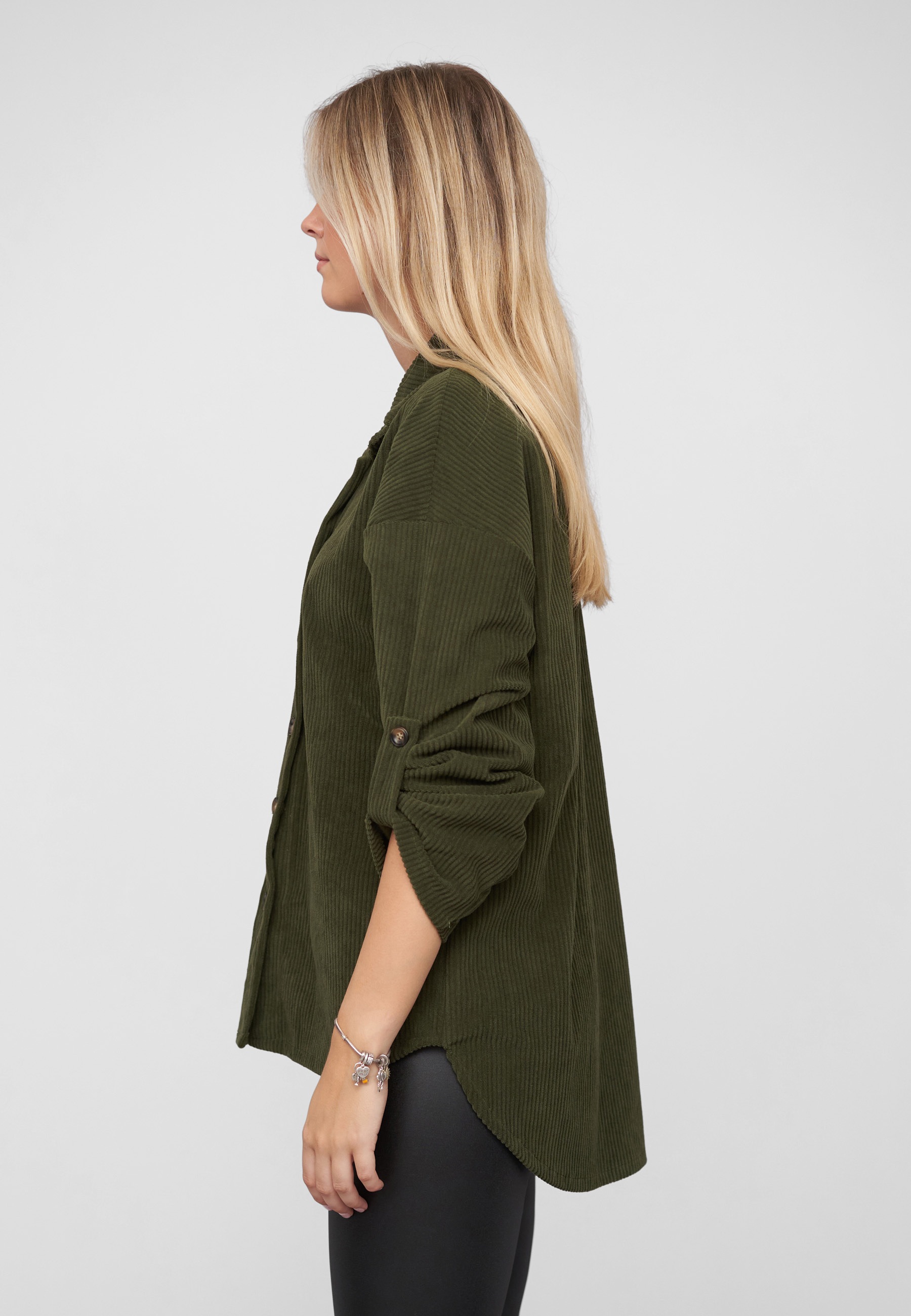 CLOUD 5IVE Klassische Bluse »CLOUD 5IVE Turn-Up Cordurory Blouse«