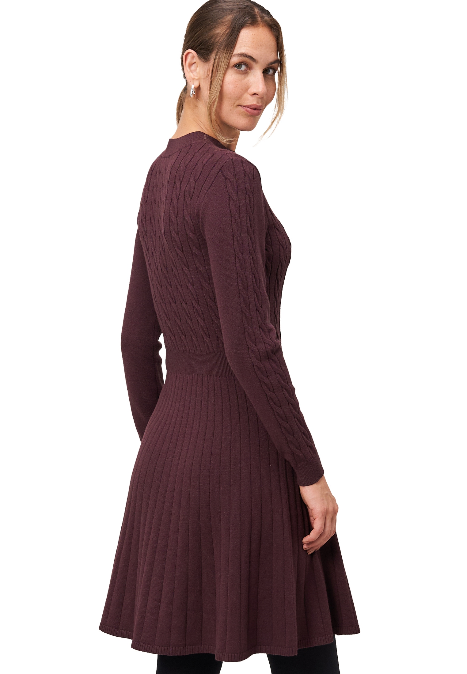 Zero Strickkleid »zero Damen Strickkleid mit Zopfmuster«, strukturiert