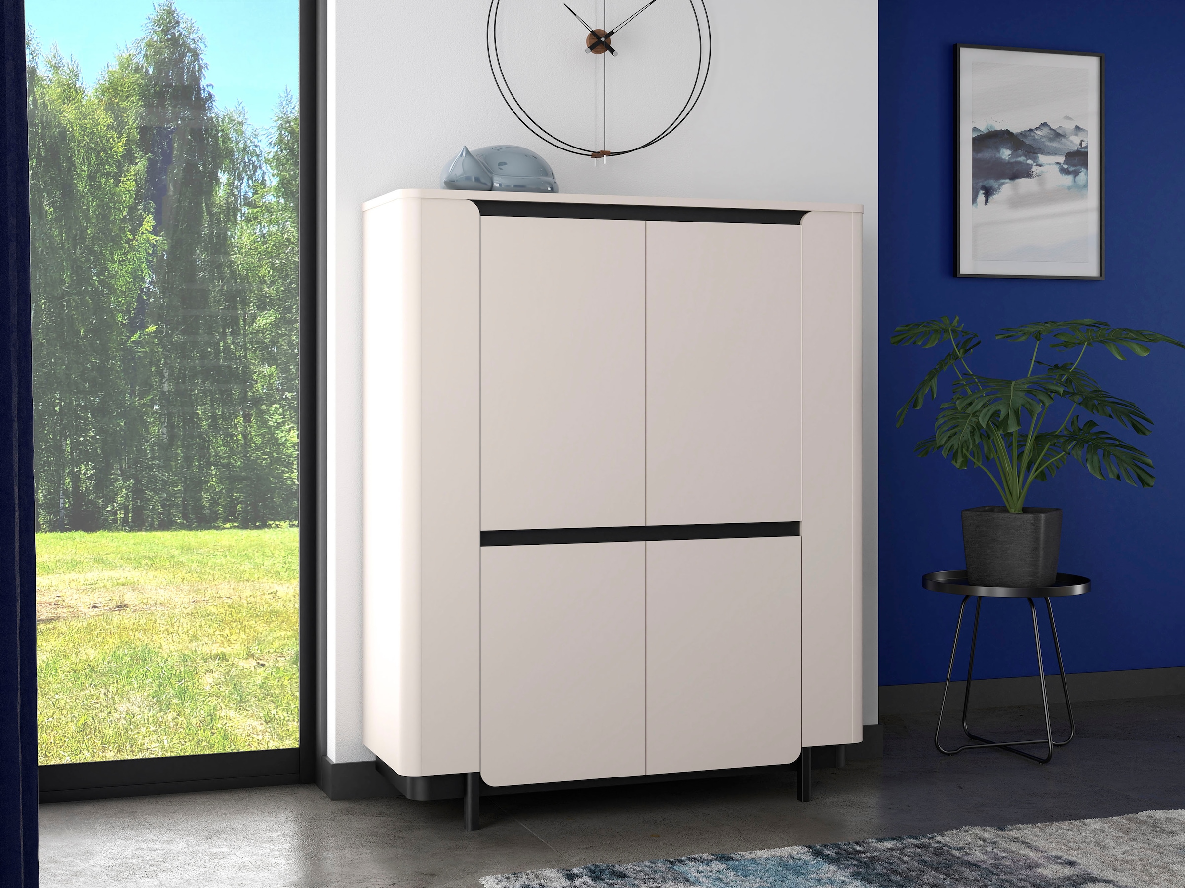 FORTE Vitrine, Highboard, Soft Close, ABS Kanten