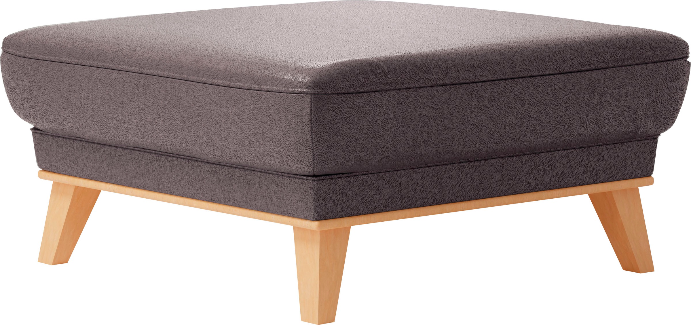 sit&more Polsterhocker »Lavida«, Mit elegantem Holzrahmen