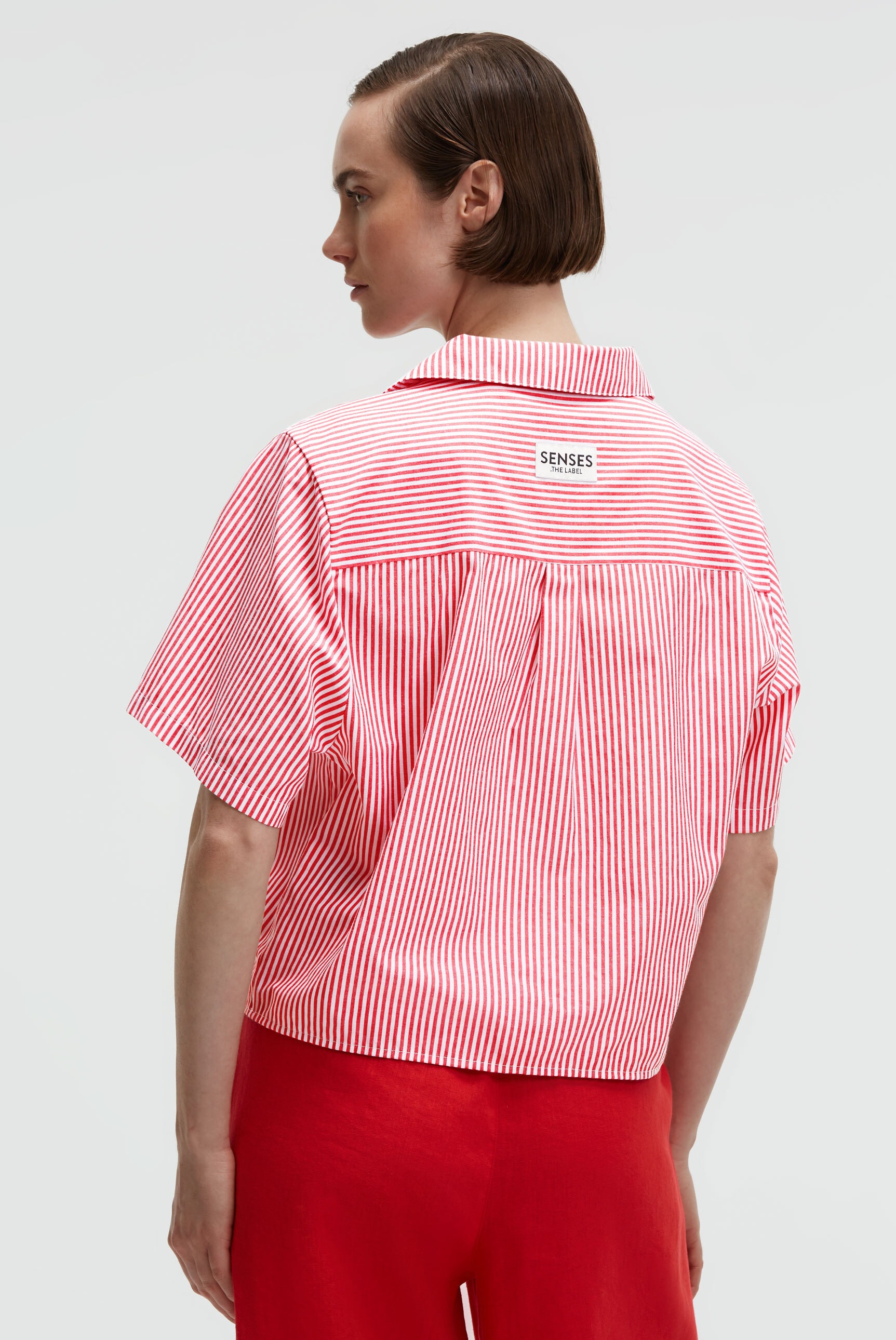 SENSES.THE LABEL Schlupfbluse mit Kellerfalte im Rücken