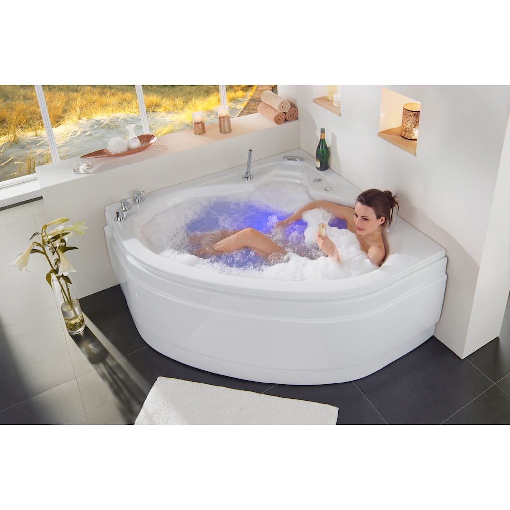 OTTOFOND Whirlpool-Badewanne »St. Lucia«, (Komplett-Set, 1 tlg.)