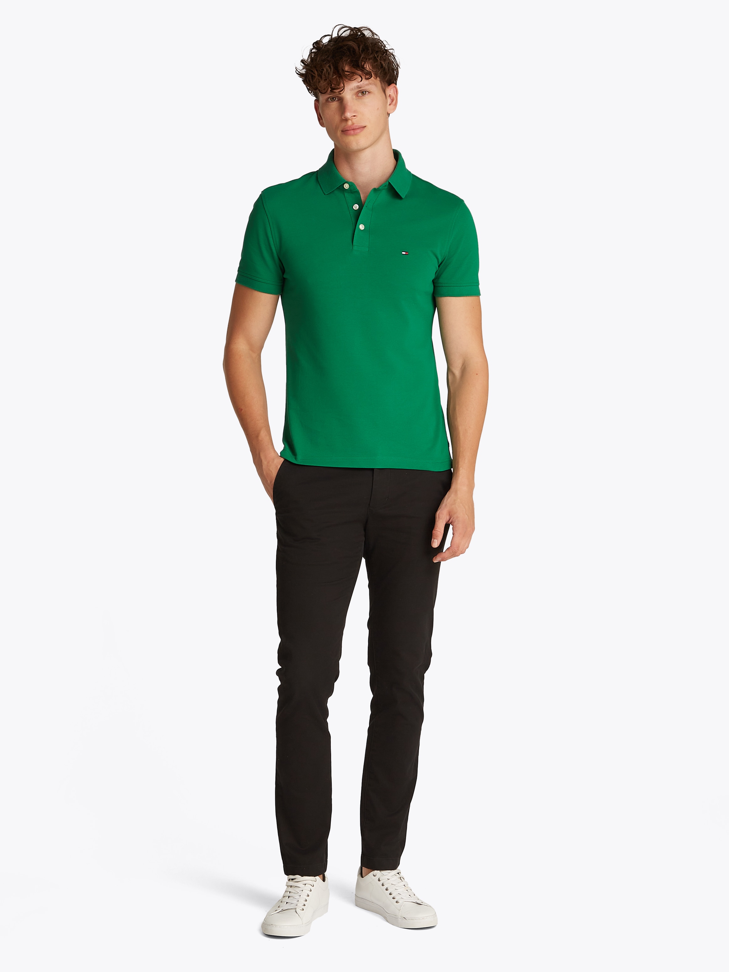 Tommy Hilfiger Poloshirt »1985 SLIM POLO«, aus leicht strukturiertem Piqué-Material