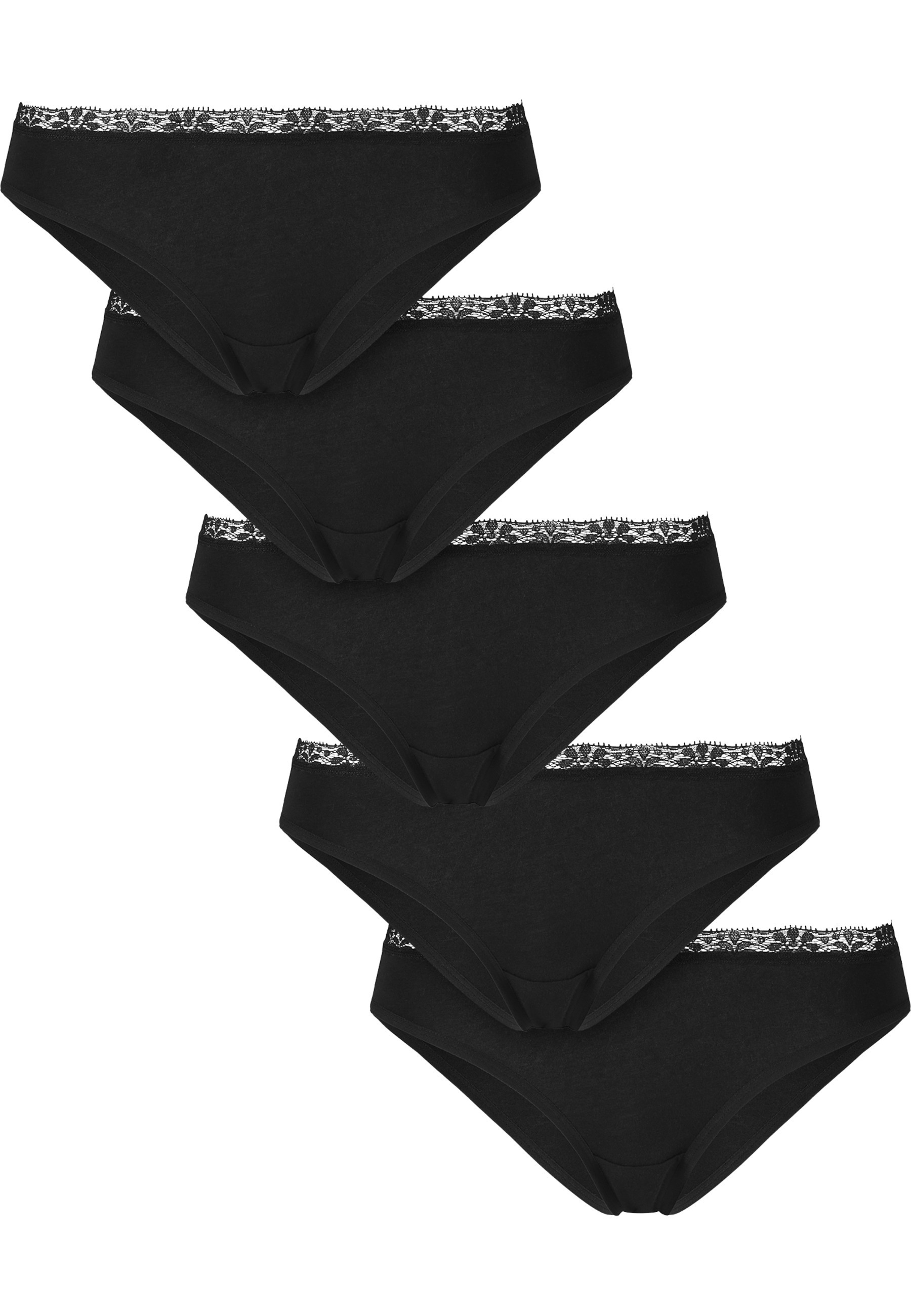 URBAN CLASSICS Panty »Urban Classics Ladies Basic Cotton Brazilian Lace 5-Pack«