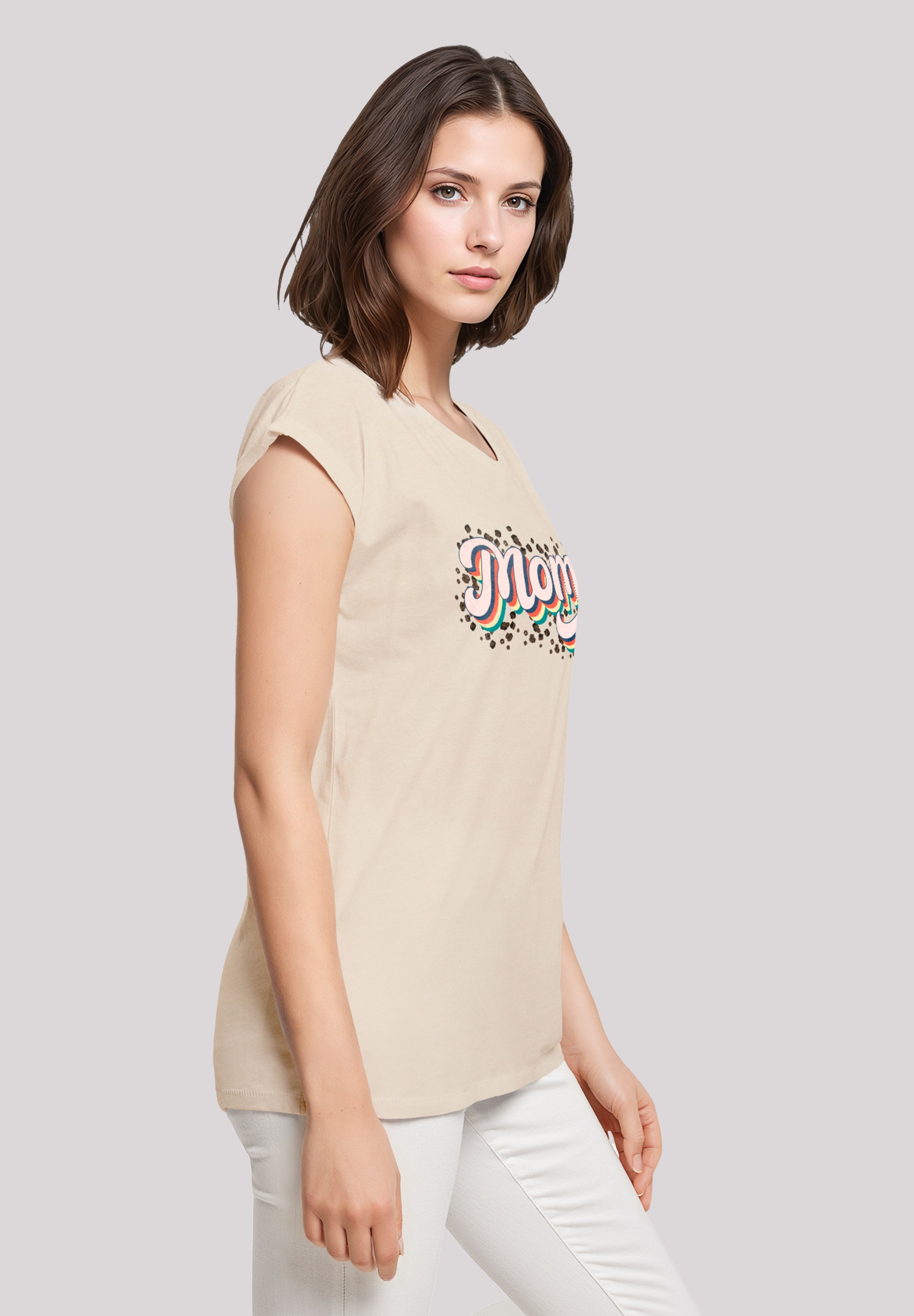F4NT4STIC T-Shirt »Muttertag Mama Schriftzug Regenbogen«, Premium Qualität