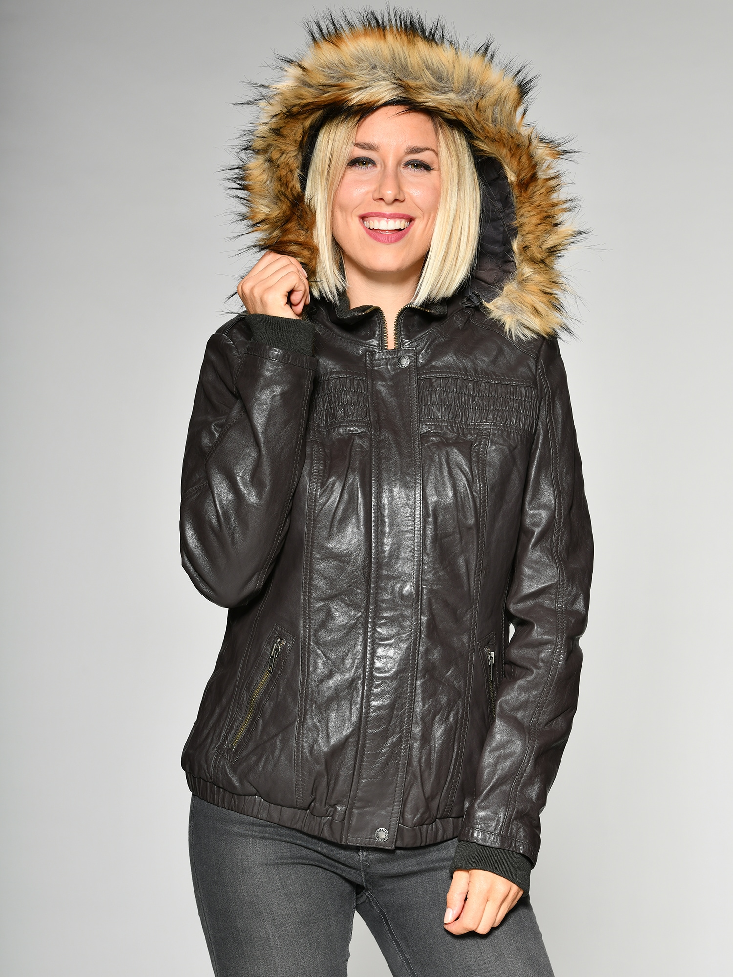 online »Lelu« | bestellen Lederjacke BAUR MUSTANG