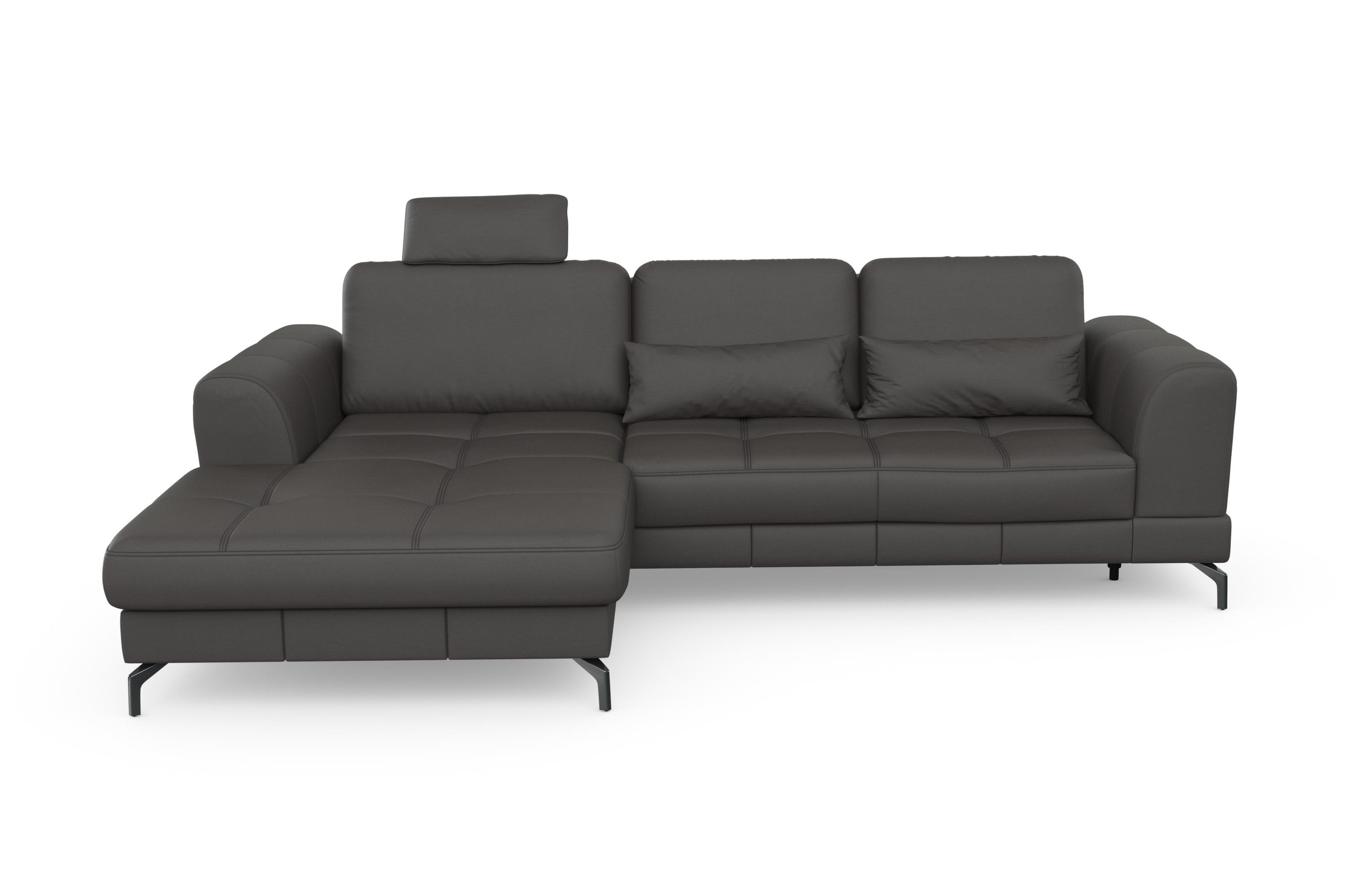 sit&more Ecksofa »Bendigo L-Form«, inklusive Sitztiefenverstellung, Bodenfreiheit 12 cm, in 2 Fußfarben