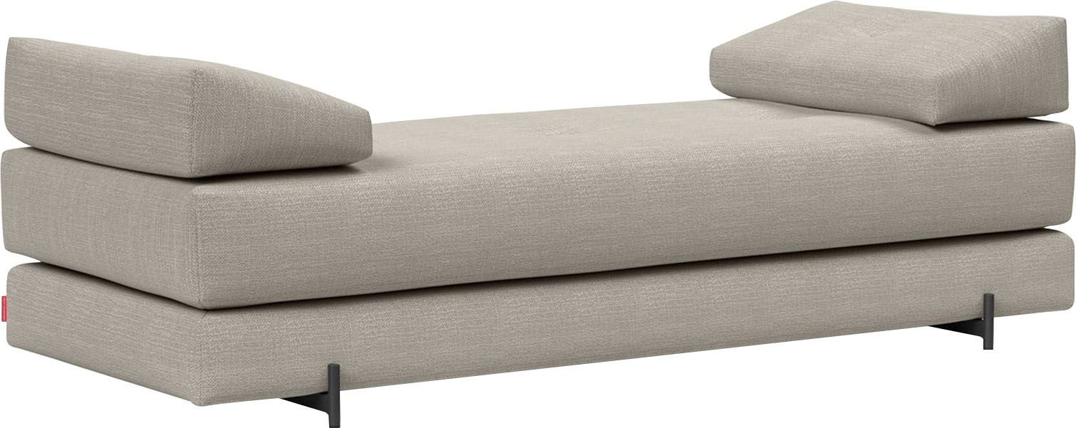 INNOVATION LIVING ™ Stapelliege »Sigmund 579 Eiche-Beine«, Daybed mit zwei Federkernmatratzen, Fußteil schwarz