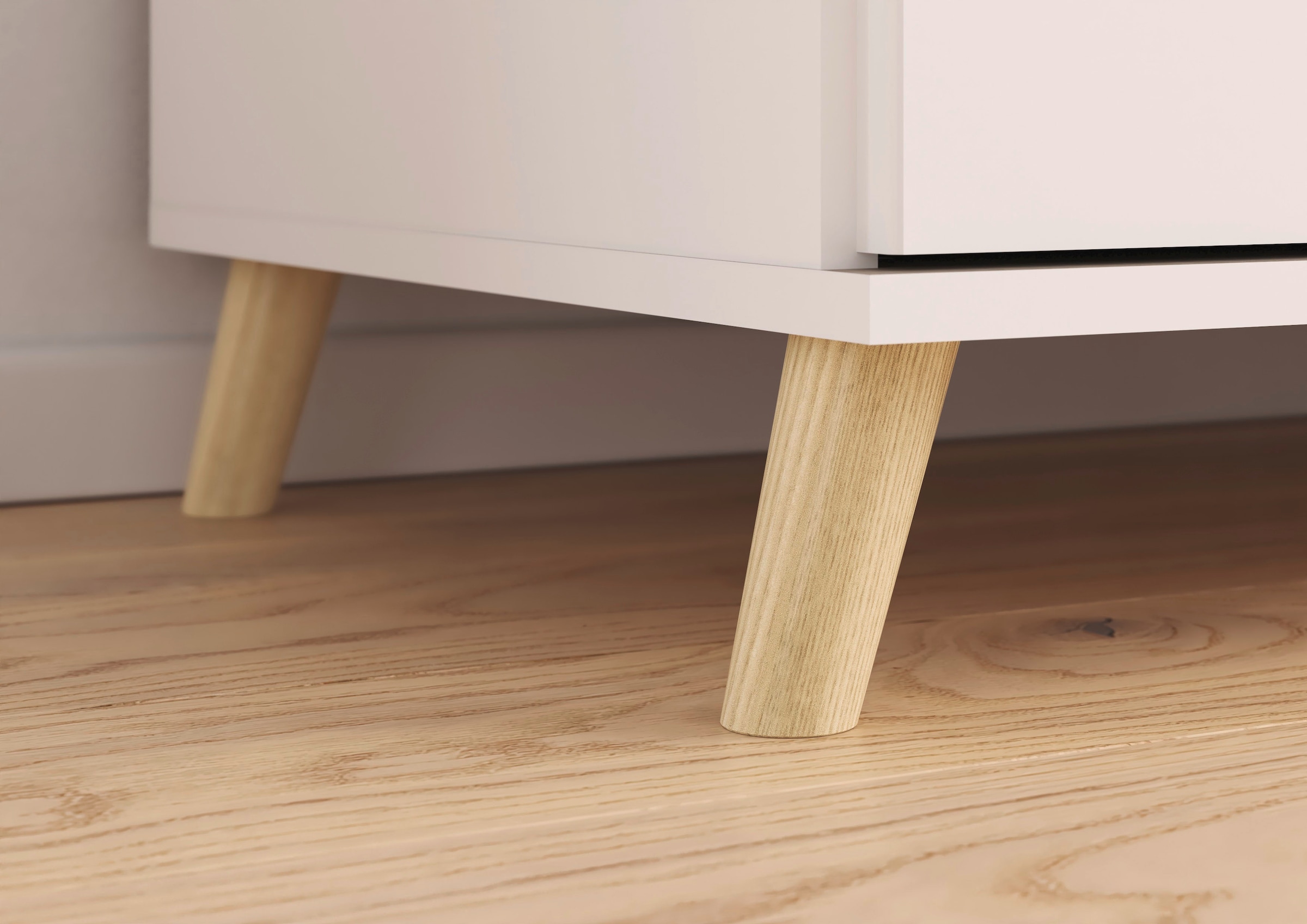 rauch Kleiderschrank »Ottos Choice Skandi Kinderzimmer Bestseller Schlafzimmerschrank FALUN« Breite 92/137/182, Höhe 203 cm,  im modernen Skandi-Look, Füße/Griffe Eiche massiv MADE IN GERMANY