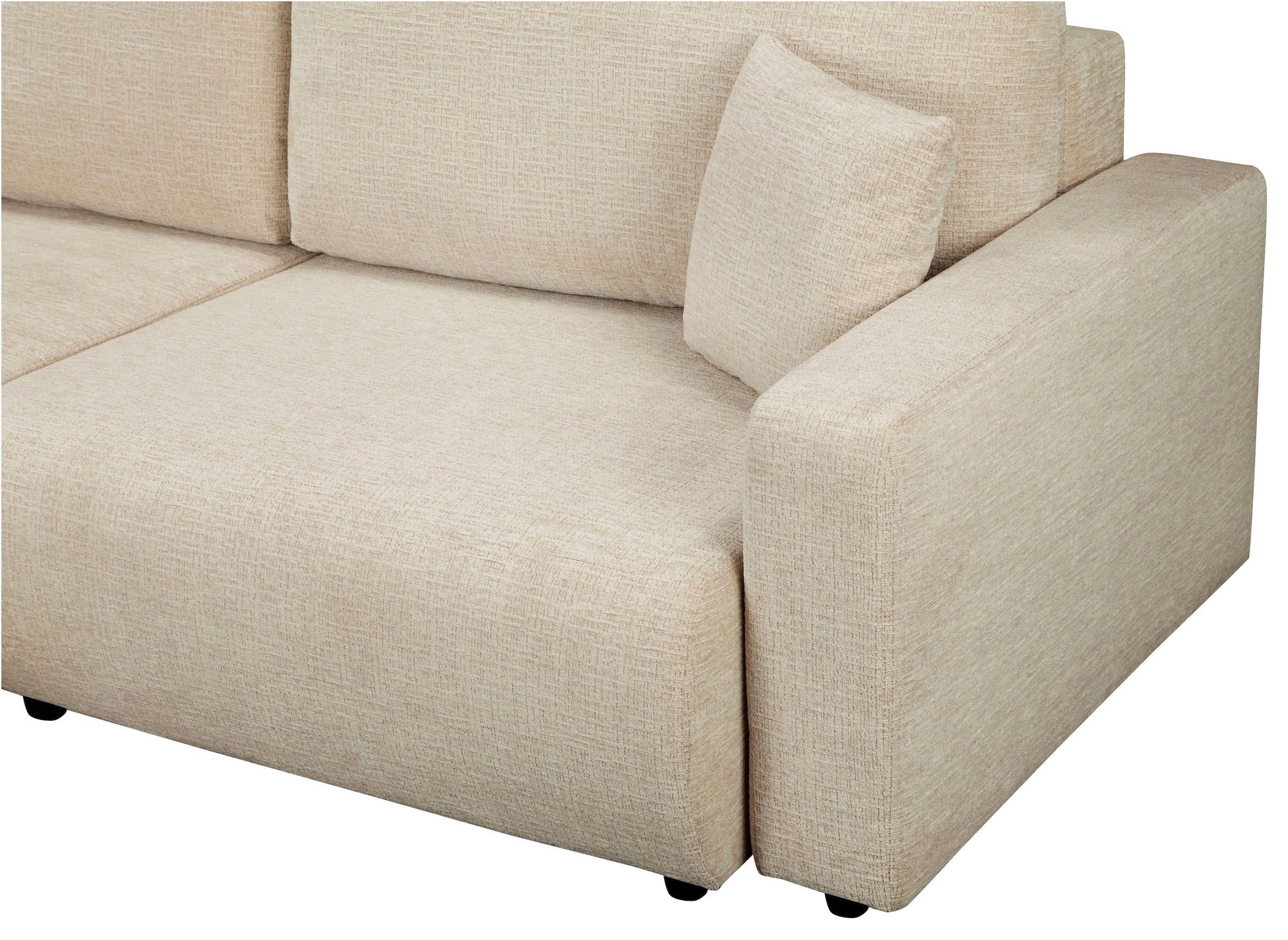 OTTO home Ecksofa »TILLIE L-Form, 229 cm - OTTO. Verlässliche Qualität.« Schlaffunktion (132/194), Bettkasten, Struktur-Bezug