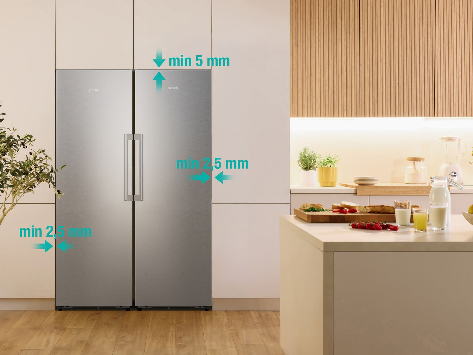 GORENJE Gefrierschrank »FNC618C6XWF« 185,6 cm hoch 59,5 cm breit Perfect KitchenFit - passt sich in die Küchennische an