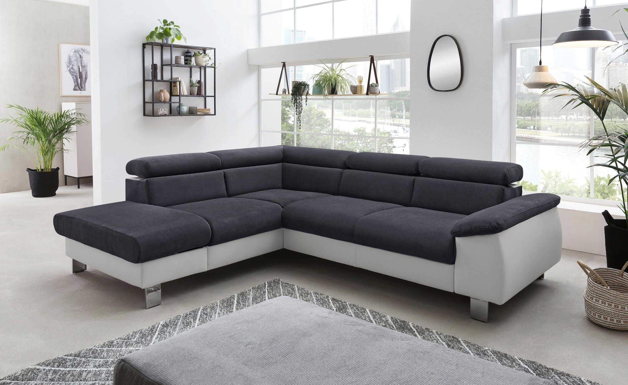 COTTA Polstergarnitur "Komaris L-Form", (Set), Set bestehend aus: Ecksofa m günstig online kaufen