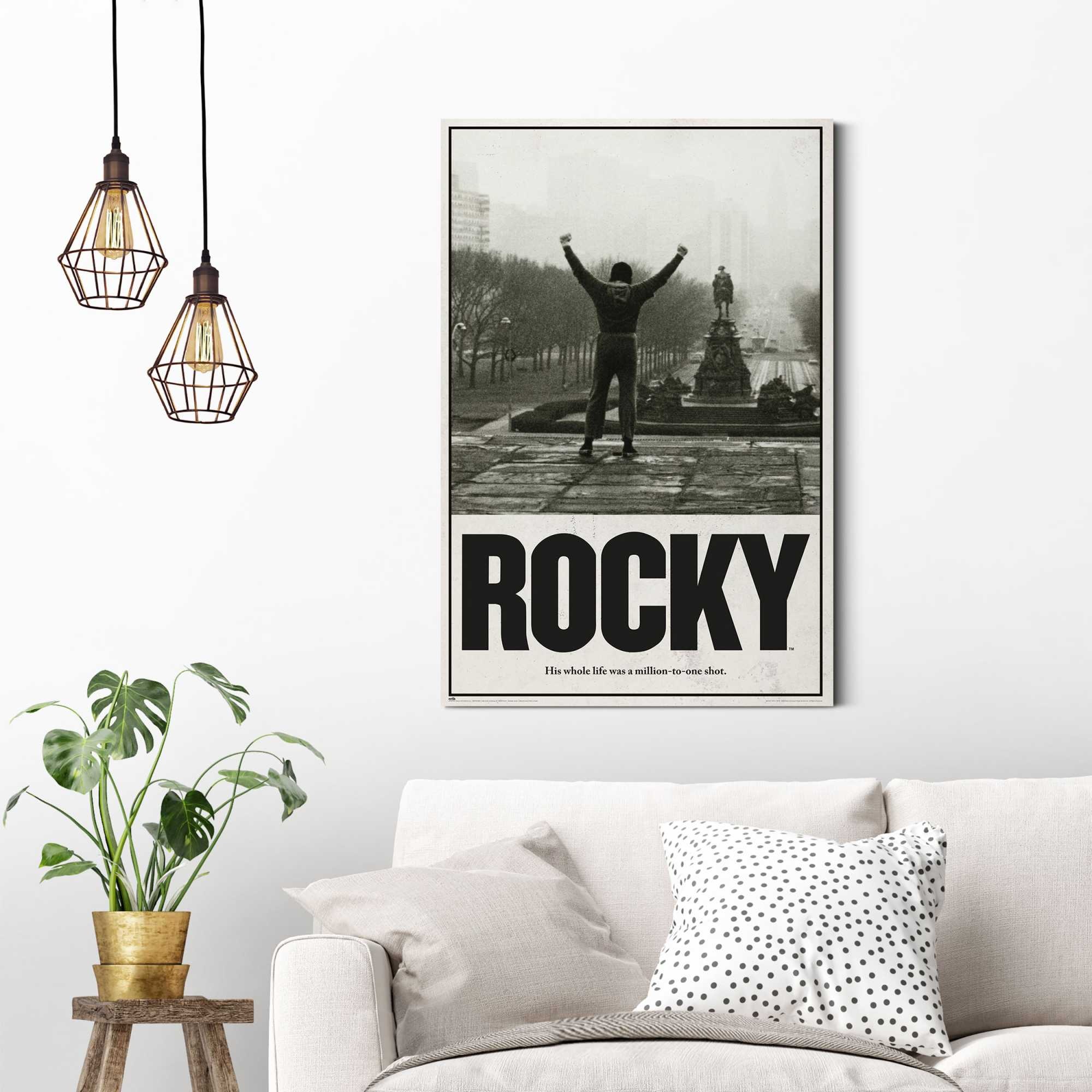 Reinders Deco-Panel "Rocky - Rocky Balboa", Teenager Zimmer - Schwarz-Weiß günstig online kaufen