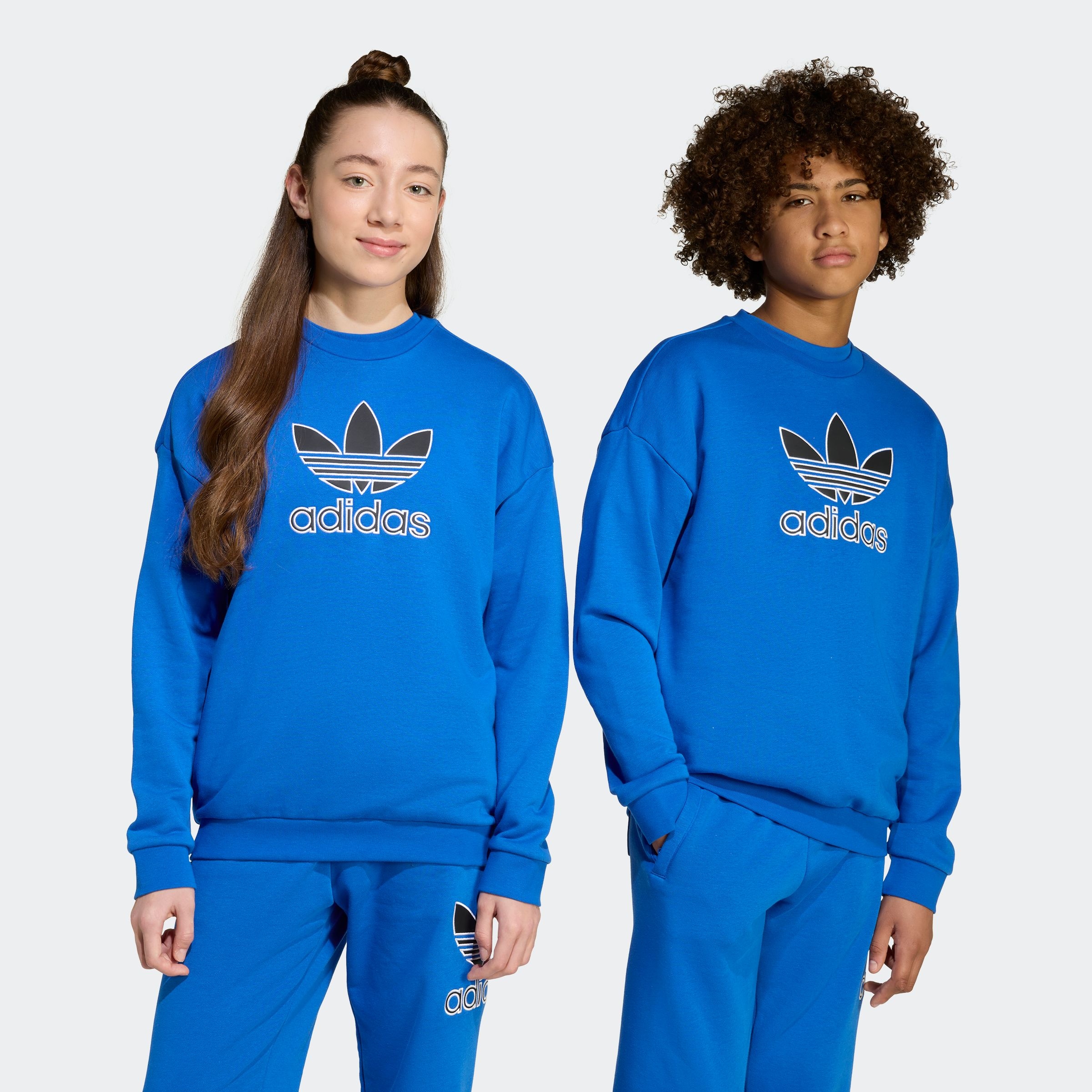 adidas Originals Sweatshirt "TREFOIL KIDS", sportlicher Stil, lockerer Schnitt, aus Baumwollmischung