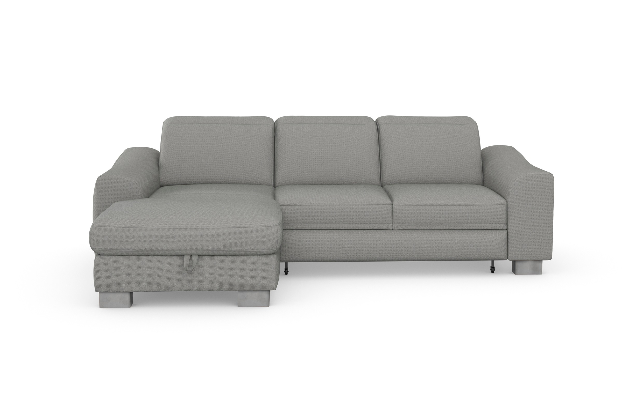 sit&more Ecksofa »Dundee L-Form«, mit Federkern und Edelstahlfüßen, wahlweise mit Kopfteilverstellung