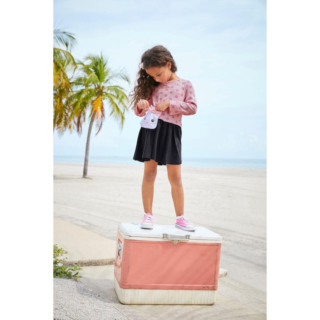 KIDSWORLD Jerseykleid, mit appliziertem Glitzerband und kleiner Tasche  online bestellen | BAUR