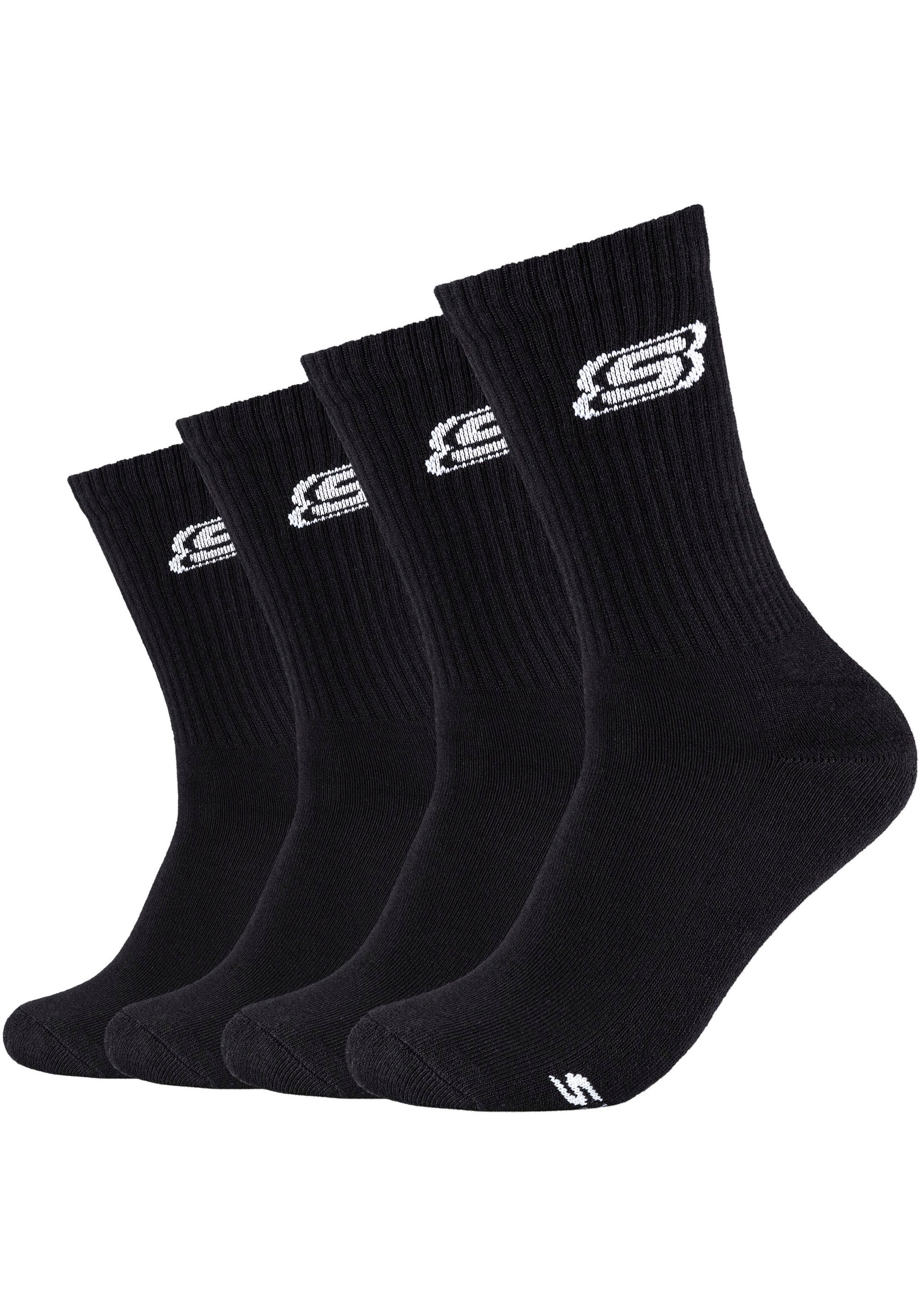 Skechers Socken, (Packung, 4 für Haltbarkeit lange | Paar), Ferse & Spitze BAUR Verstärkte