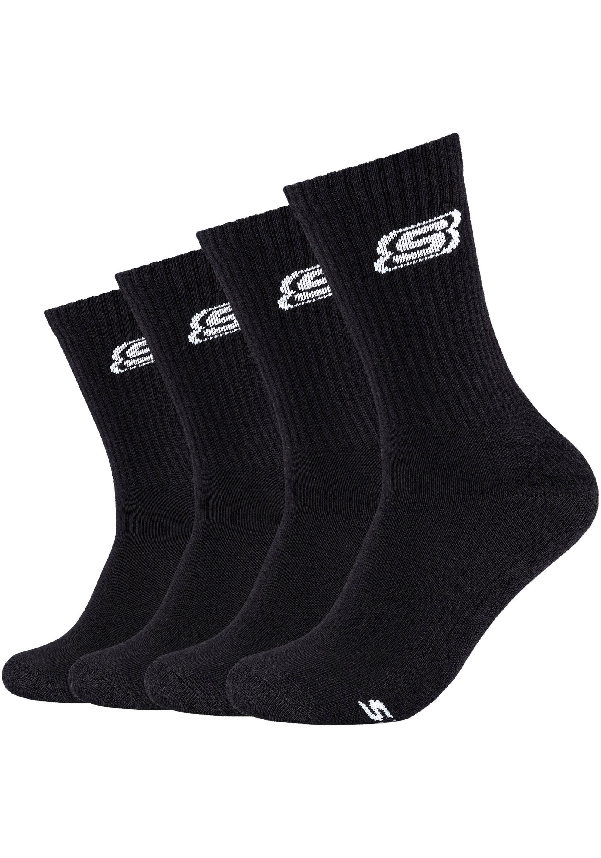 Skechers Socken, (Packung, 4 Paar), Ferse & Verstärkte Haltbarkeit lange | Spitze für BAUR