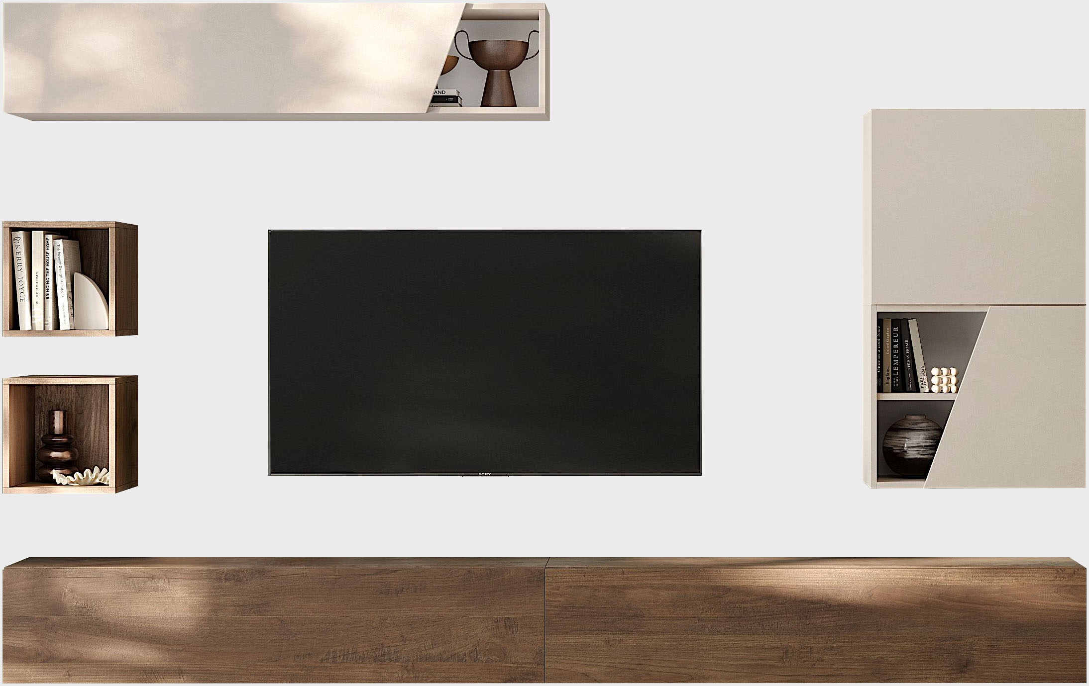 INOSIGN Wohnwand "INFINITY, 6tlg. Breite 276 cm, moderne Mediawand," 6 Stk. günstig online kaufen
