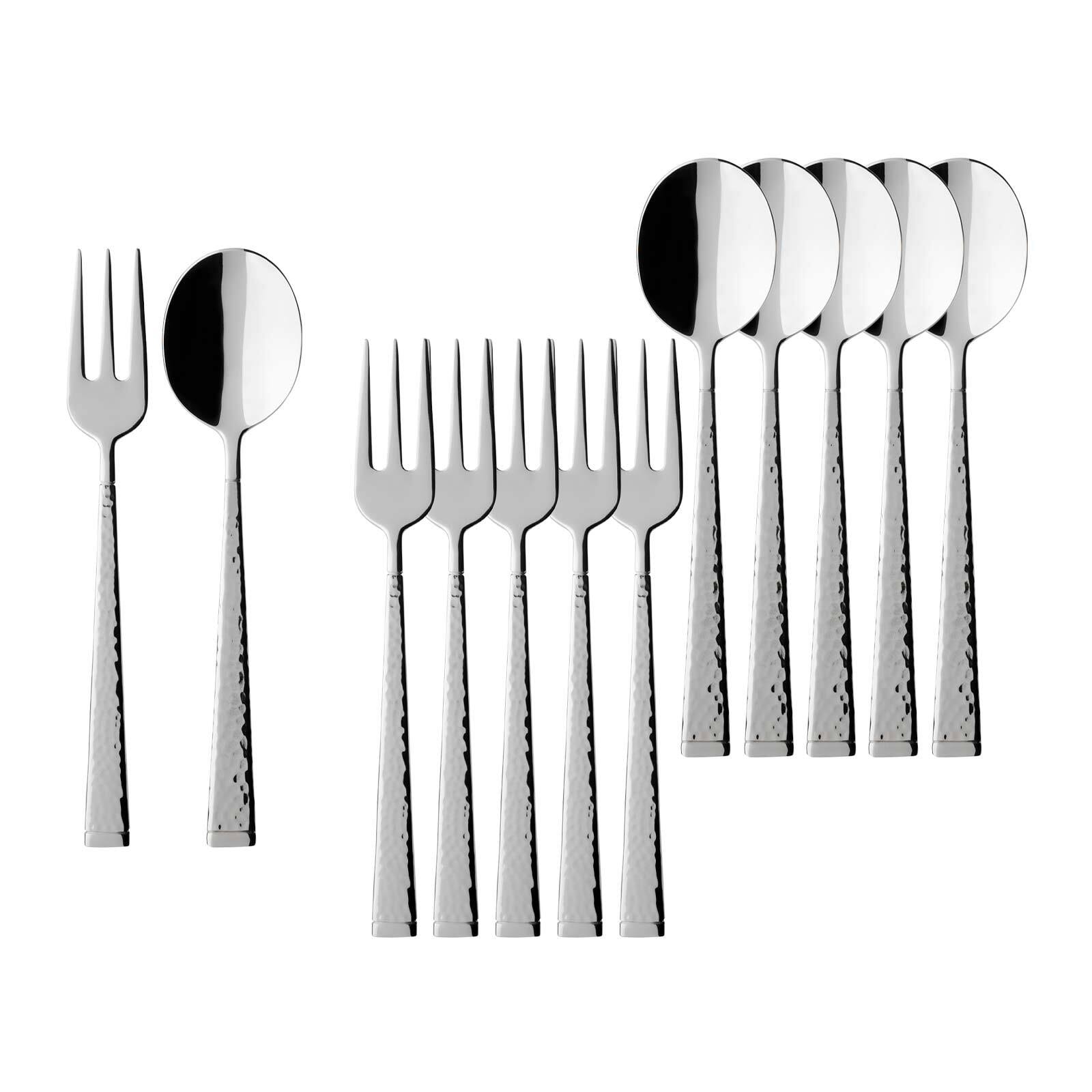 Villeroy & Boch Besteck-Set "Kaffeebesteck Bundle Blacksmith 12er Set edelstahl" Spülmaschinenfest