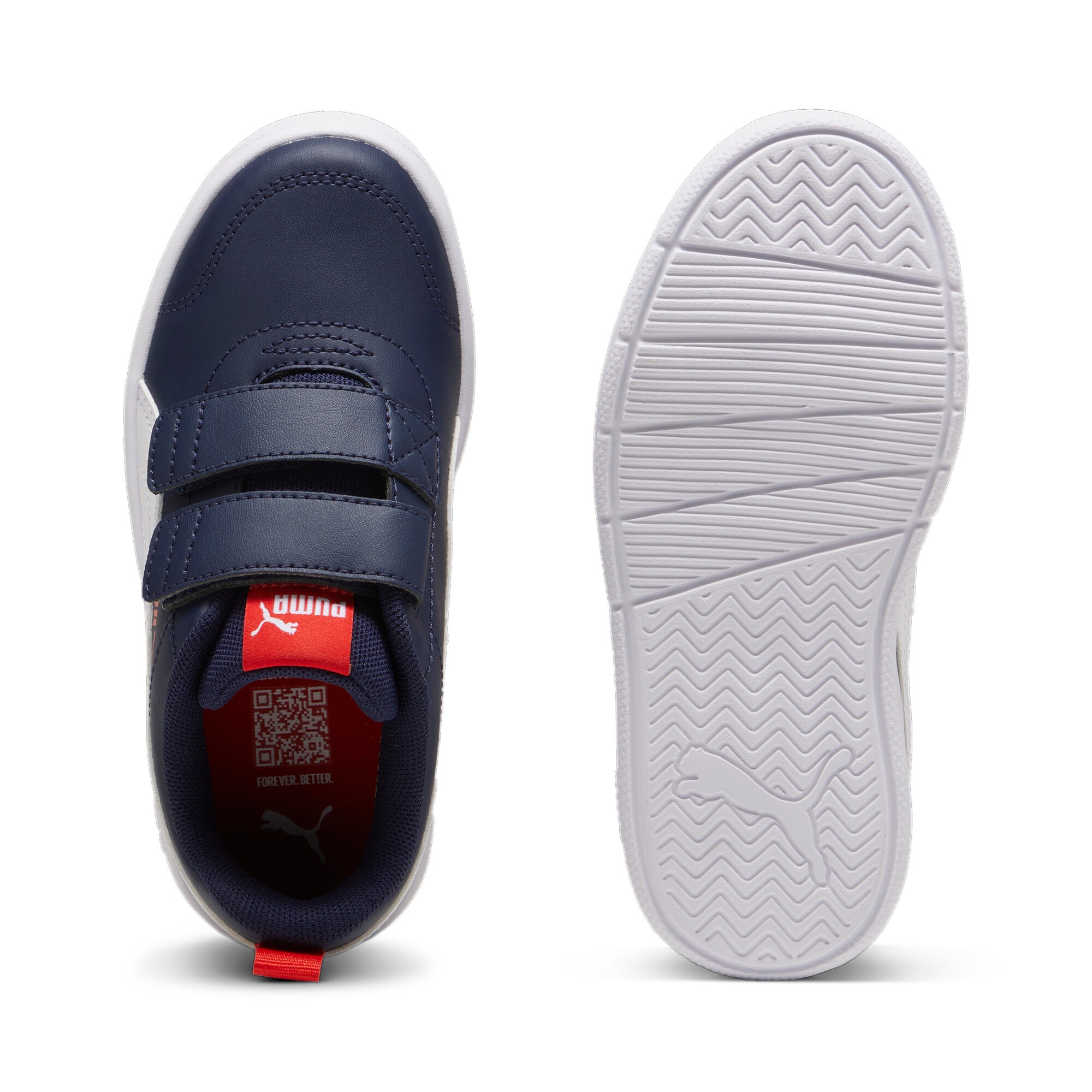 Puma Courtflex V3 V PS Navy White Red 32 3