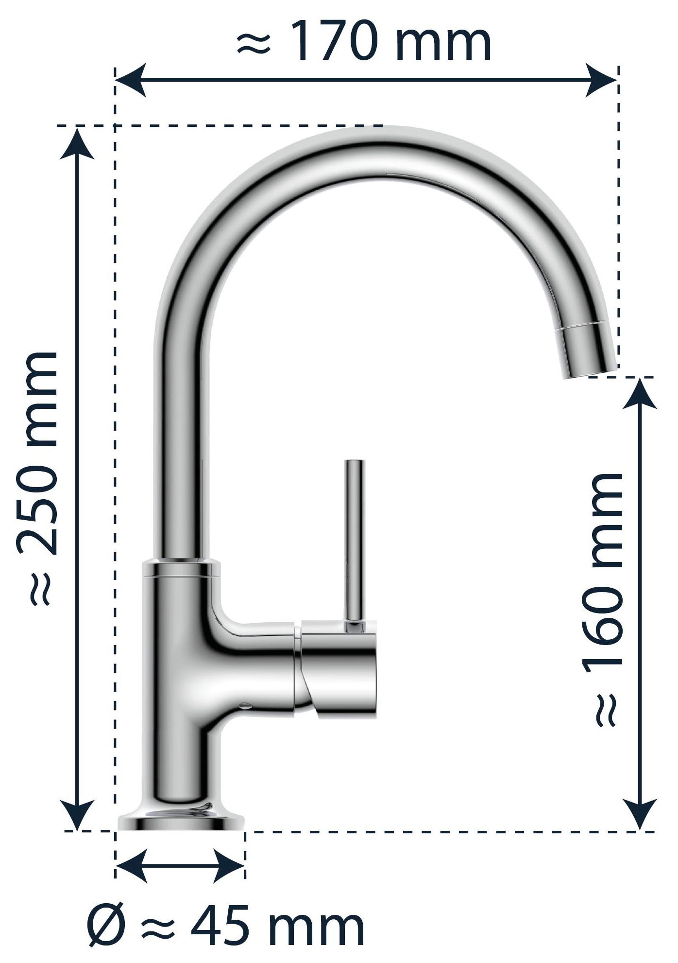 WASSERWERK Waschtischarmatur »WT 14«, inkl. Popup, 360° schwenkbar, geräuscharm, wassersparend