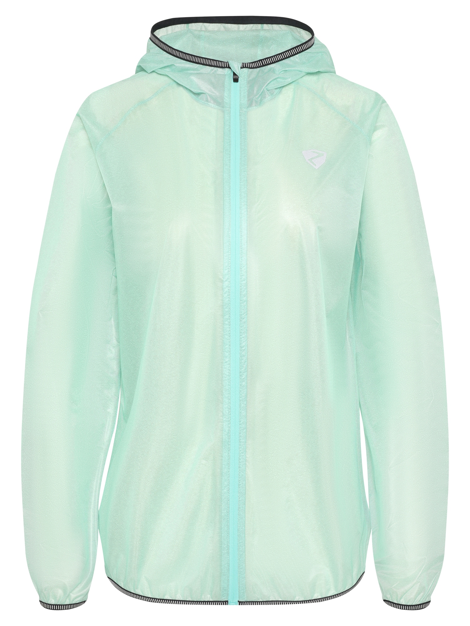 Regenjacke ZIENER "NATINA-Z", Damen, Gr. 46, bright turquoise, Obermaterial: 53% Polyester, 47% Polyurethan, Jacken Regenjacke