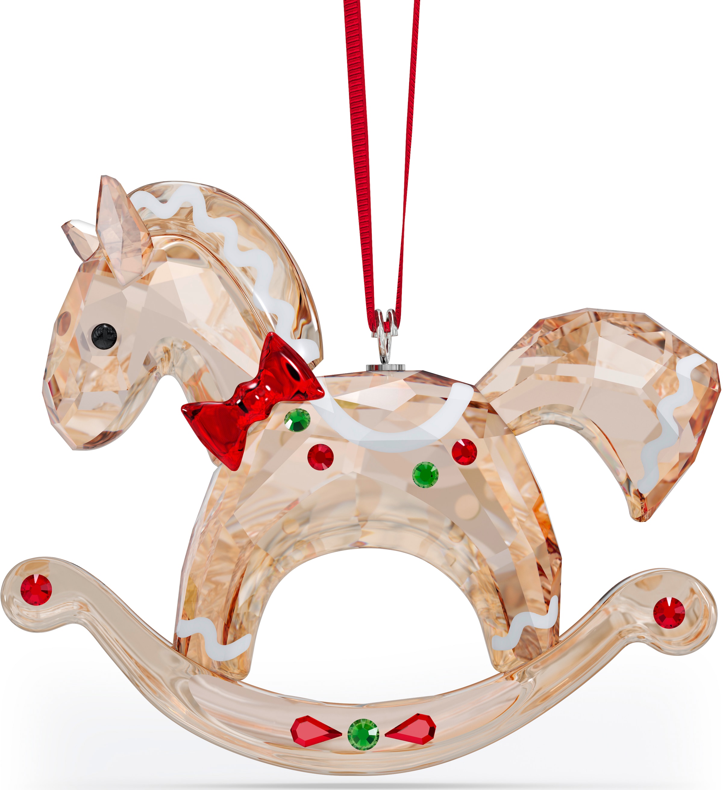 Dekofigur »Holiday Cheers Lebkuchen Schaukelpferd Ornament, 5627608«, Swarovski® Kristall