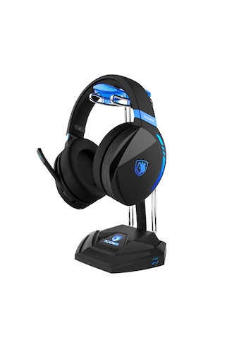Gaming-Headset »Warden I SA-201 Wireless, schwarz/blau, USB«, Rauschunterdrückung
