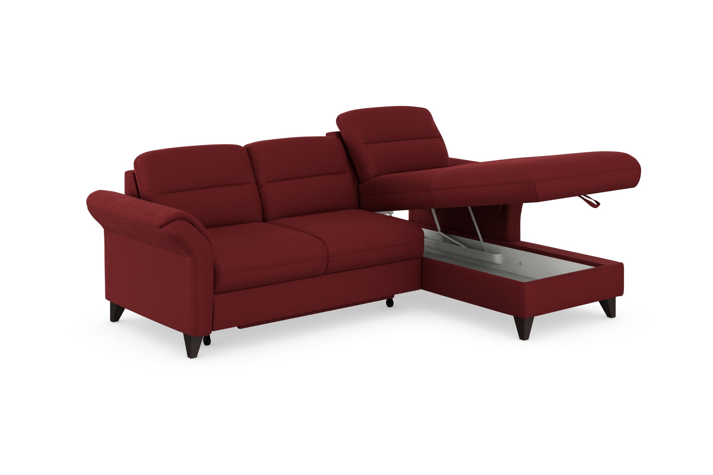 sit&more Ecksofa »Mellum L-Form«, Federkern, wahlweise mit Bettfunktion, Bettkasten und Armteilfunktion