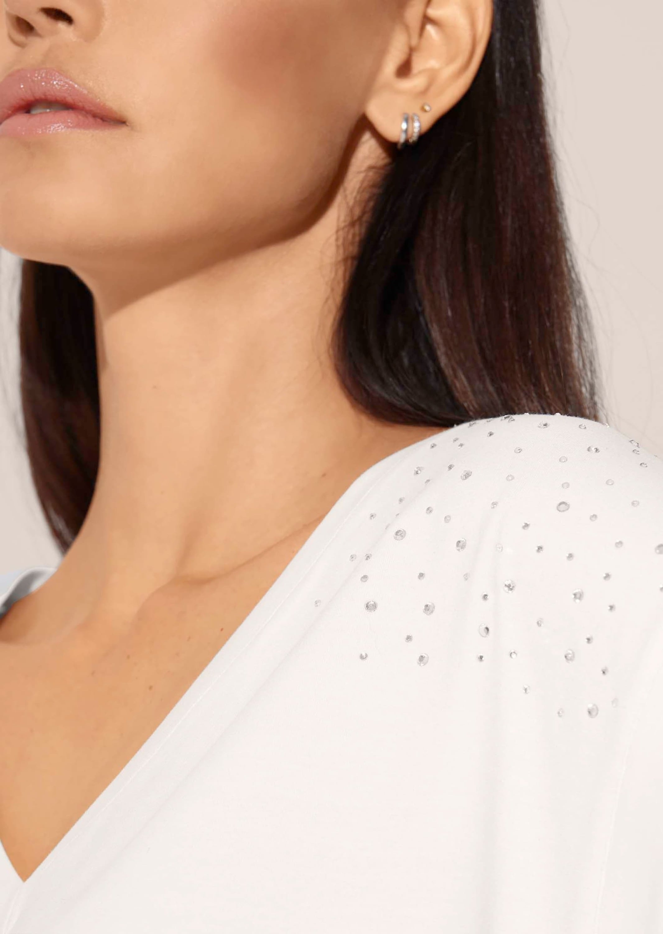 MADELEINE Kurzarmshirt »Shirt Jersey-Shirt mit Glitzersteinchen«