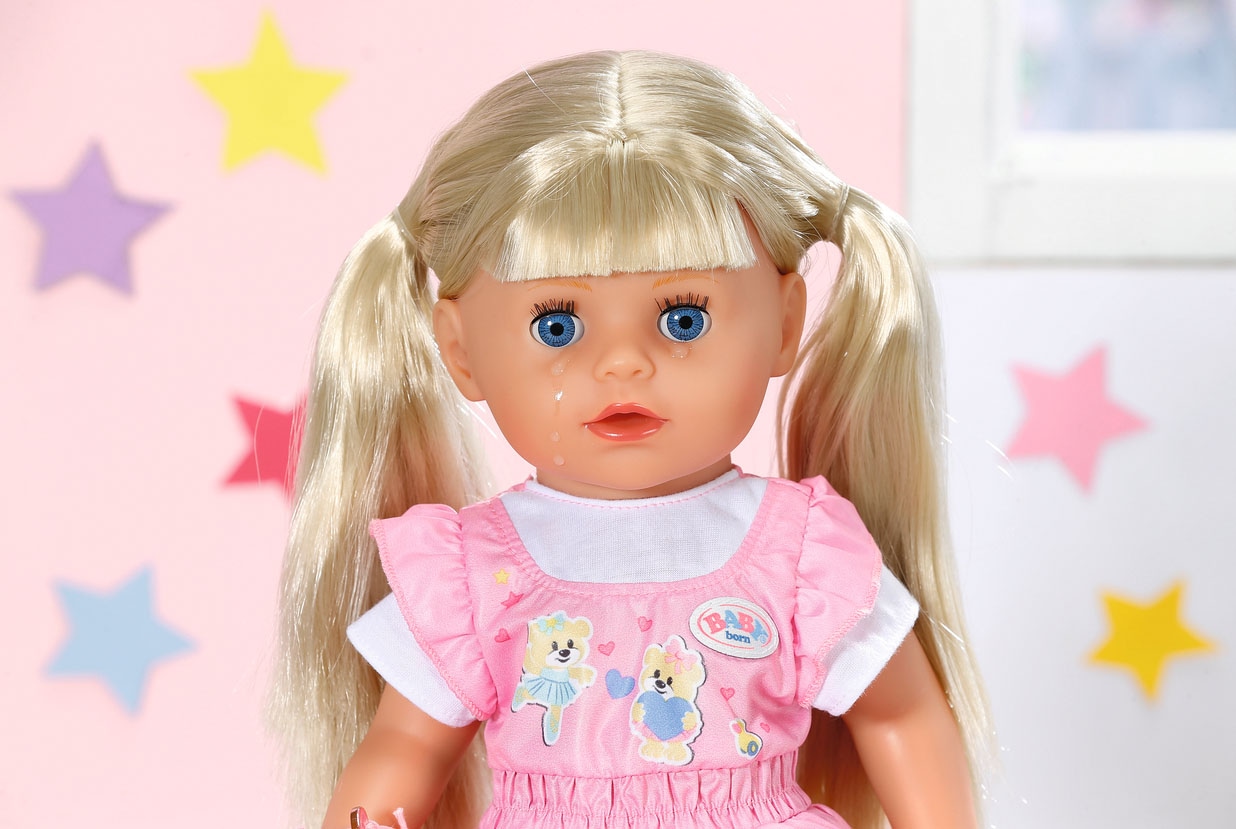Baby Born Stehpuppe »Kindergarten Little Sister, 36 cm«, mit lebensechten Funktionen