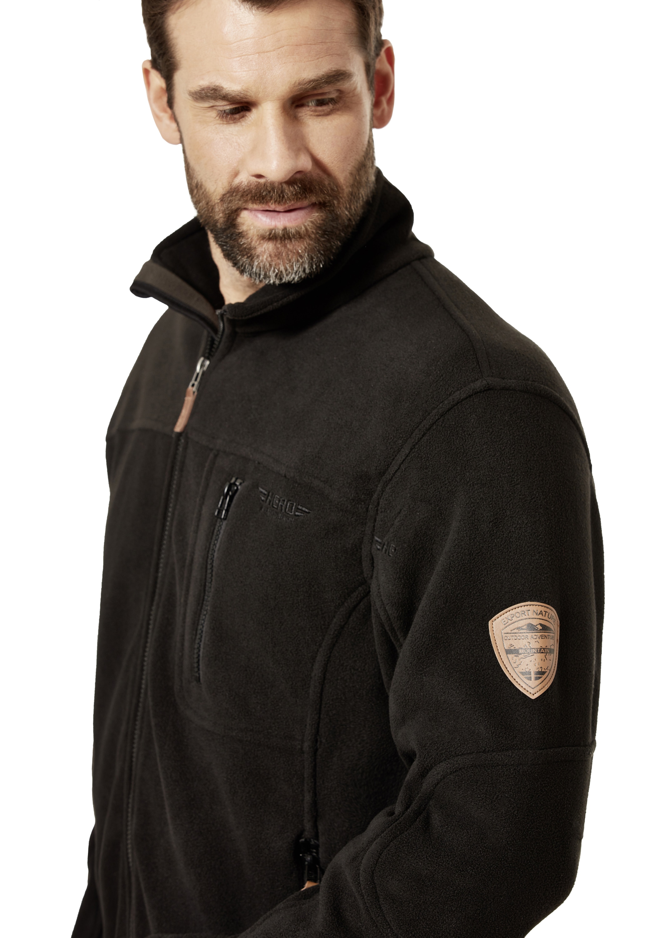 HERO by John Medoox Fleecejacke »Doubleface Fleece Hero by John Medoox Fleecejacke«, Regular Fit Casual Fleece für Herren