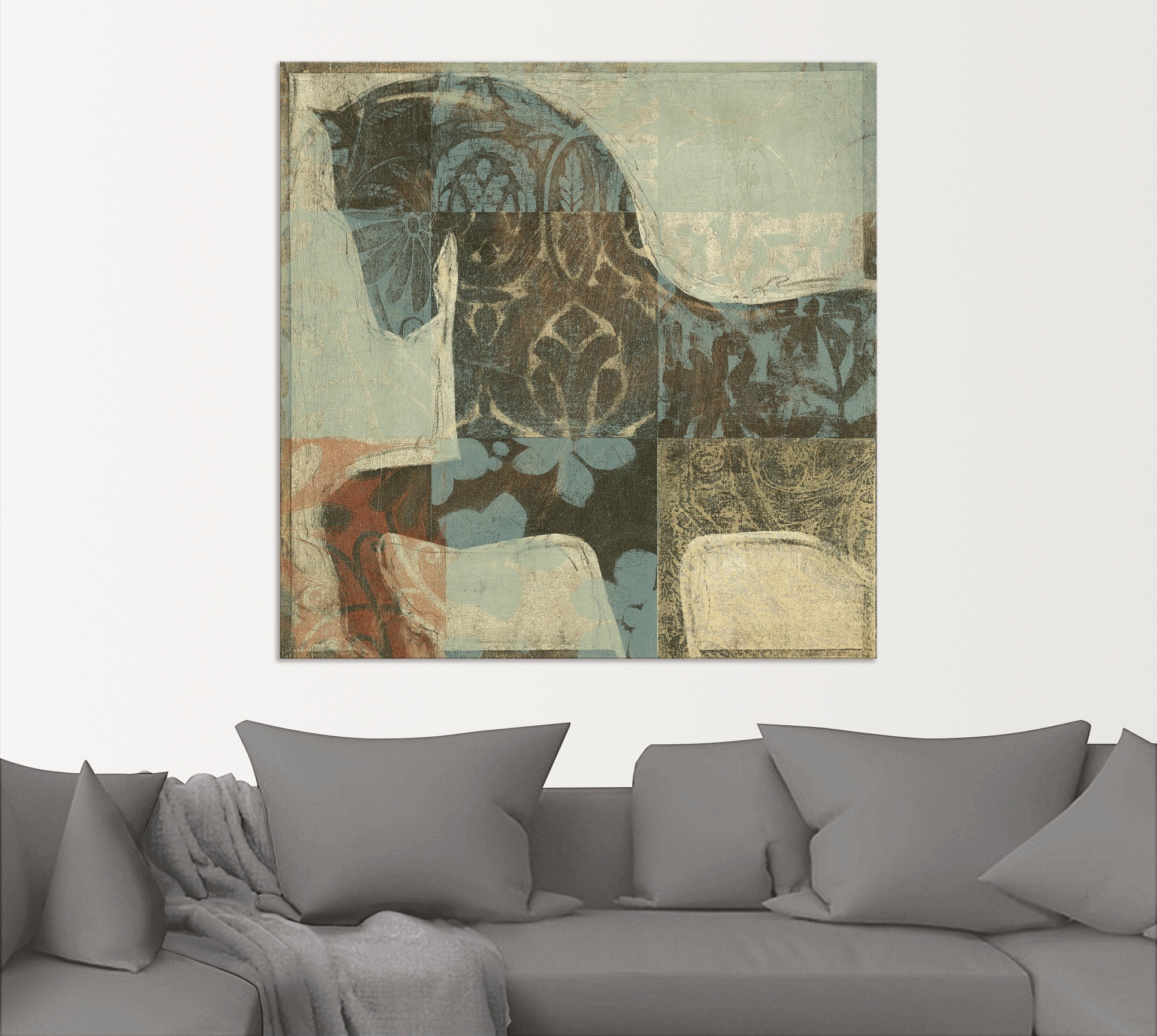 Artland Wandbild "Gemustertes Pferd I" Haustiere 1 Stk. tlg. als Alubild, O günstig online kaufen