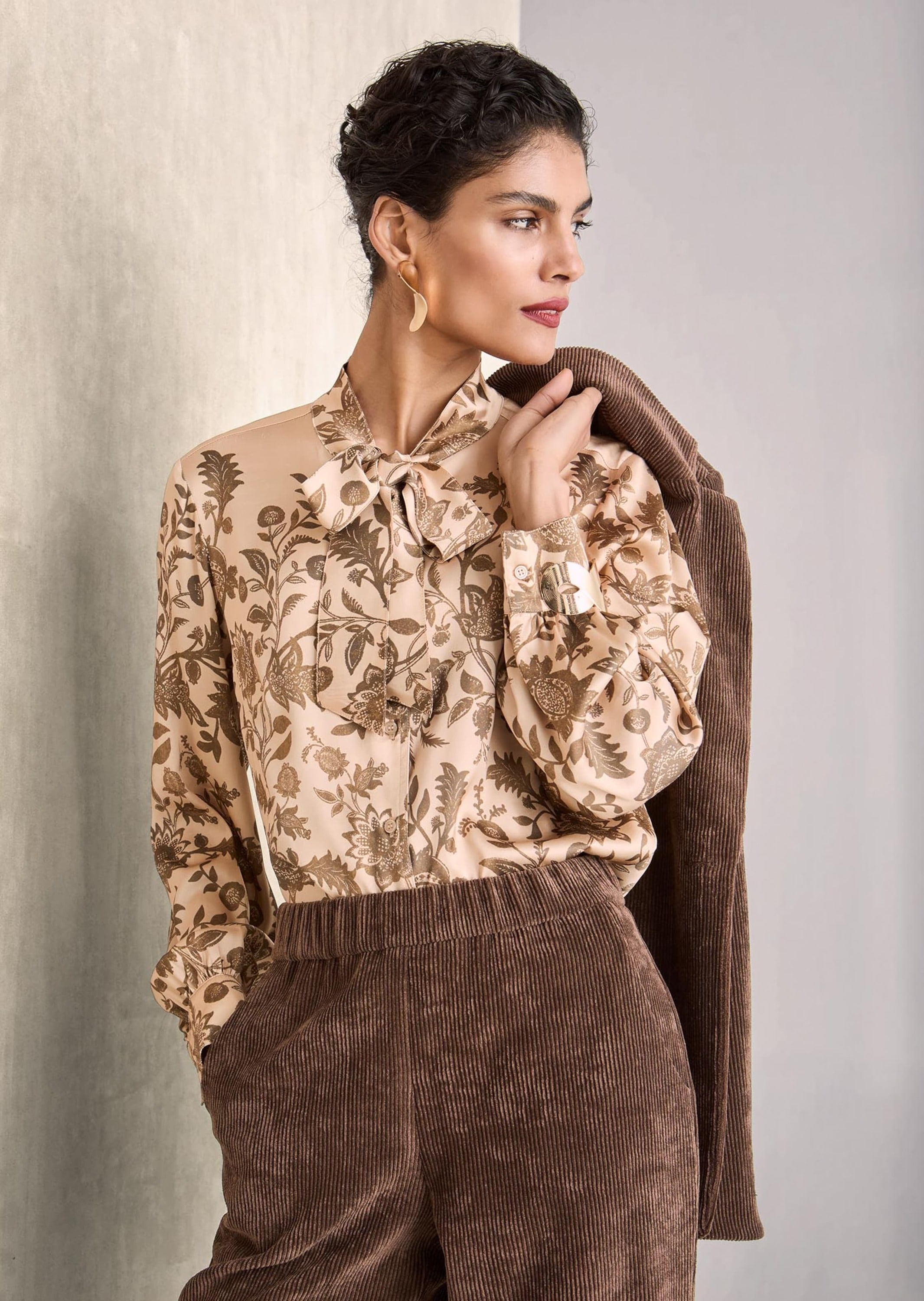 MADELEINE Langarmbluse »Bluse Schluppenbluse mit Blütenprint«