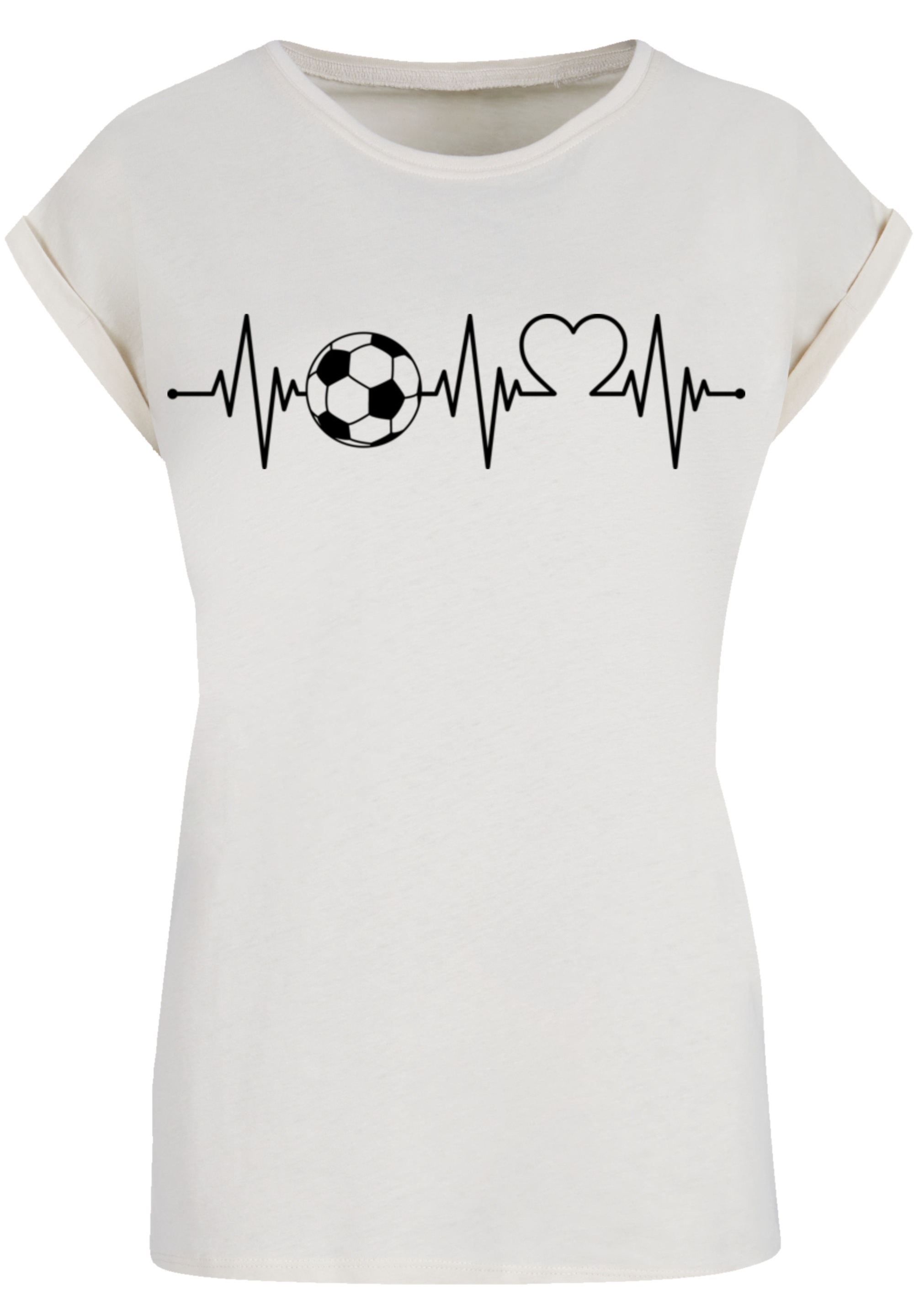 F4NT4STIC T-Shirt »Herzschlag Fußball«, Premium Qualität