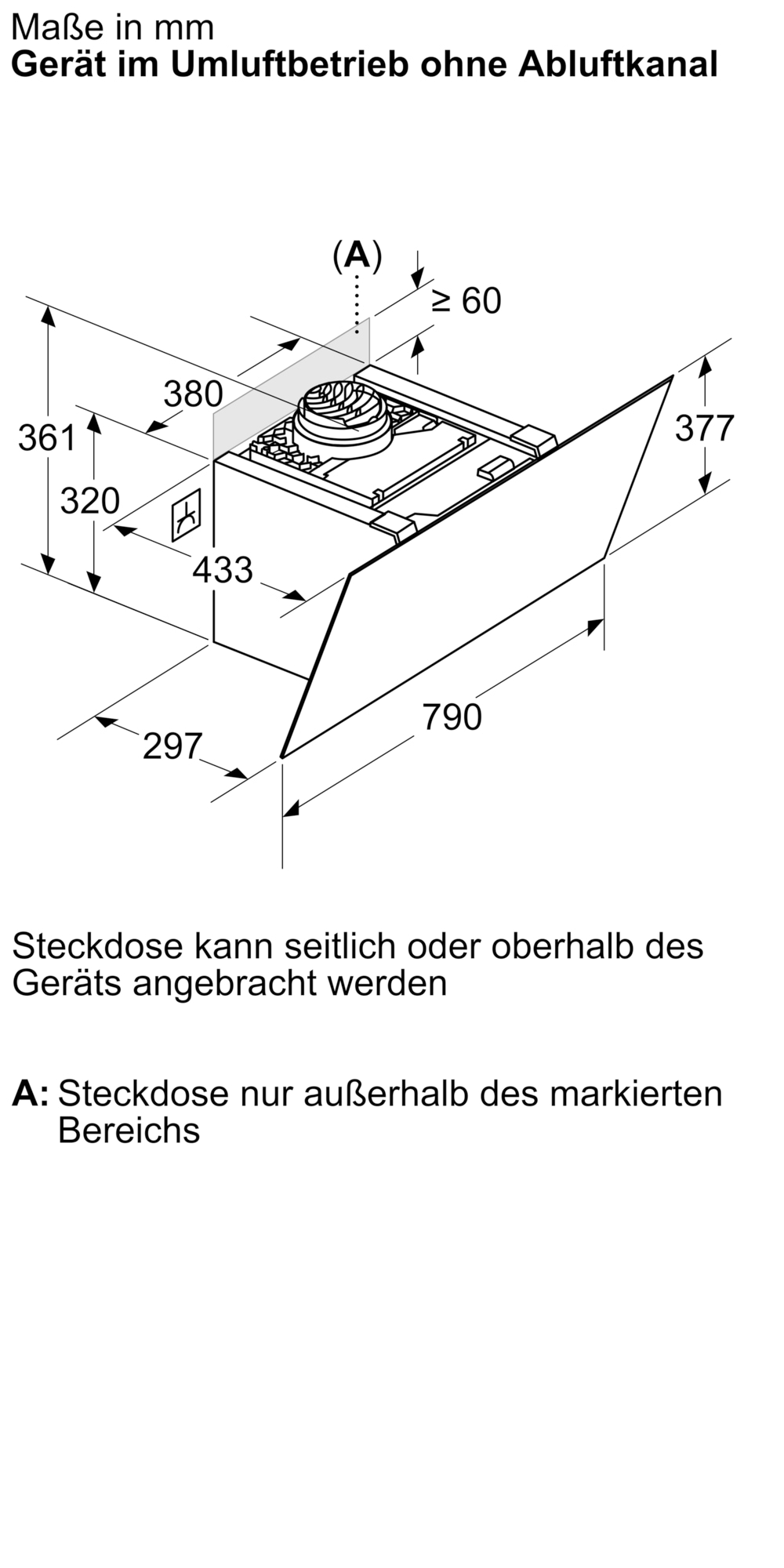 SIEMENS Kopffreihaube »LC87KCN61« Serie iQ500 Automatische Abstimmung von Dunstabzug und Kochfeld + LED-Beleuchtung