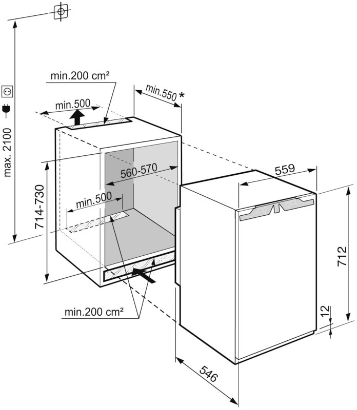 Liebherr Einbaugefrierschrank »IFNe 3503_999409951«, 71,2 cm hoch, 55,9 cm breit